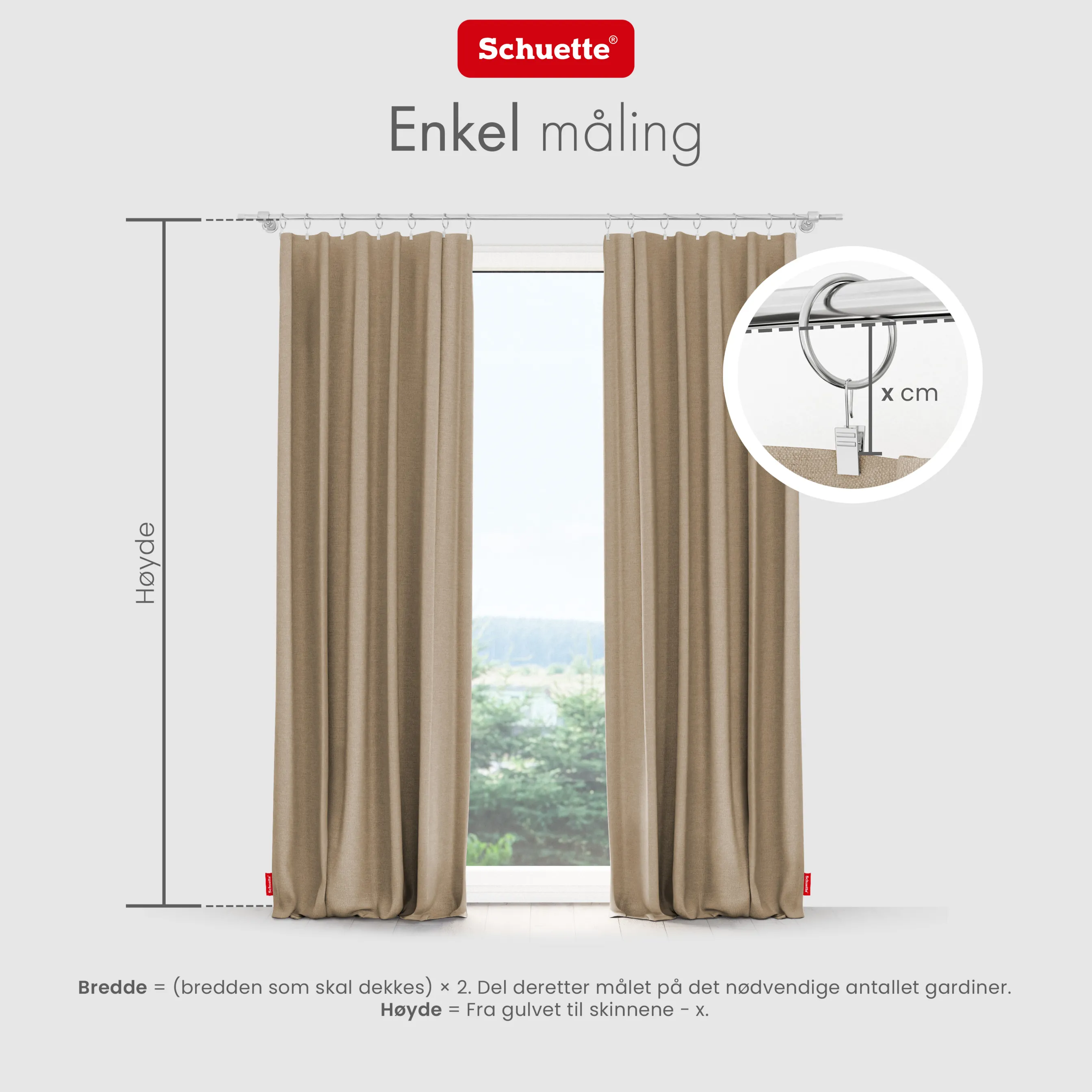 Schuette® Verdunkelungs-Vorhang Gardine mit Tunnelband nach Maß ● Century Black Kollektion: Safari Trail (Beige) ● 1 Stück ● Knitterfrei Pflegeleicht Thermo Blickdicht & stark Abdunkelnd