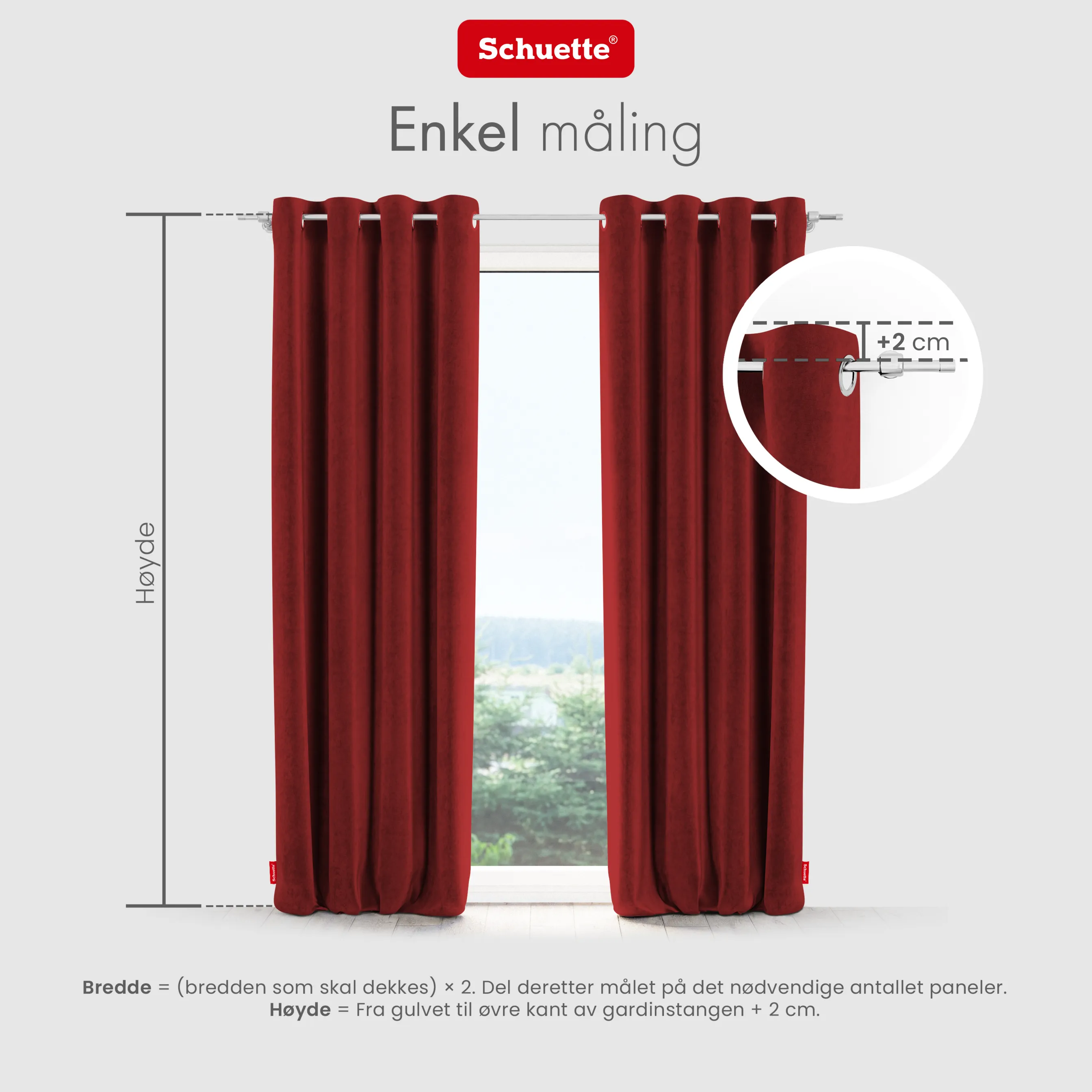 Schuette® Verdunkelungs-Vorhang Gardine mit Ösen nach Maß ● Millenium Velvet Kollektion: Sangria (Rot) ● 1 Stück ● Knitterfrei Pflegeleicht Thermo Blickdicht & stark Abdunkelnd