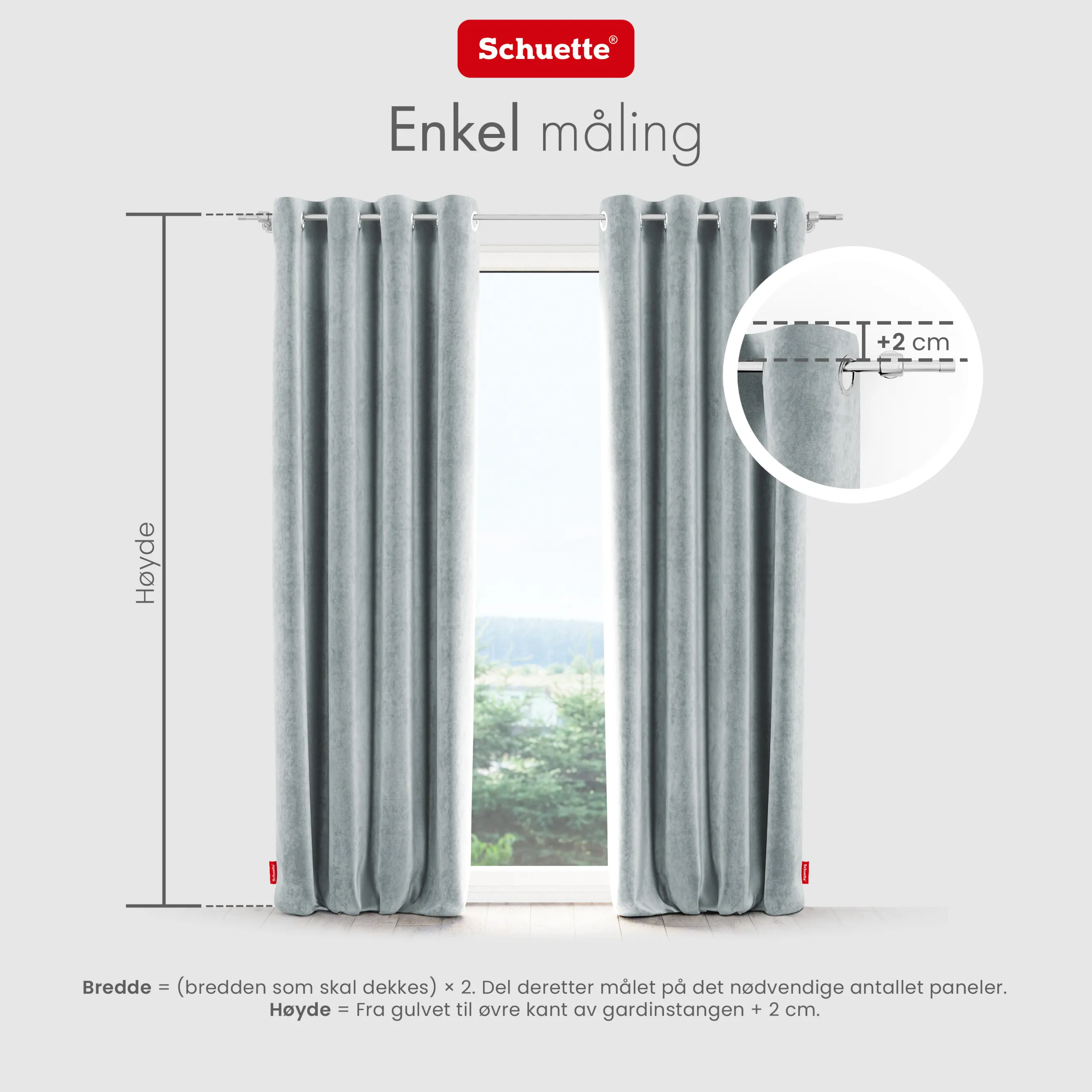 Schuette® Verdunkelungs-Vorhang Gardine mit Ösen nach Maß ● Millenium Velvet Kollektion: Koala Shade (Grau) ● 1 Stück ● Knitterfrei Pflegeleicht Thermo Blickdicht & stark Abdunkelnd