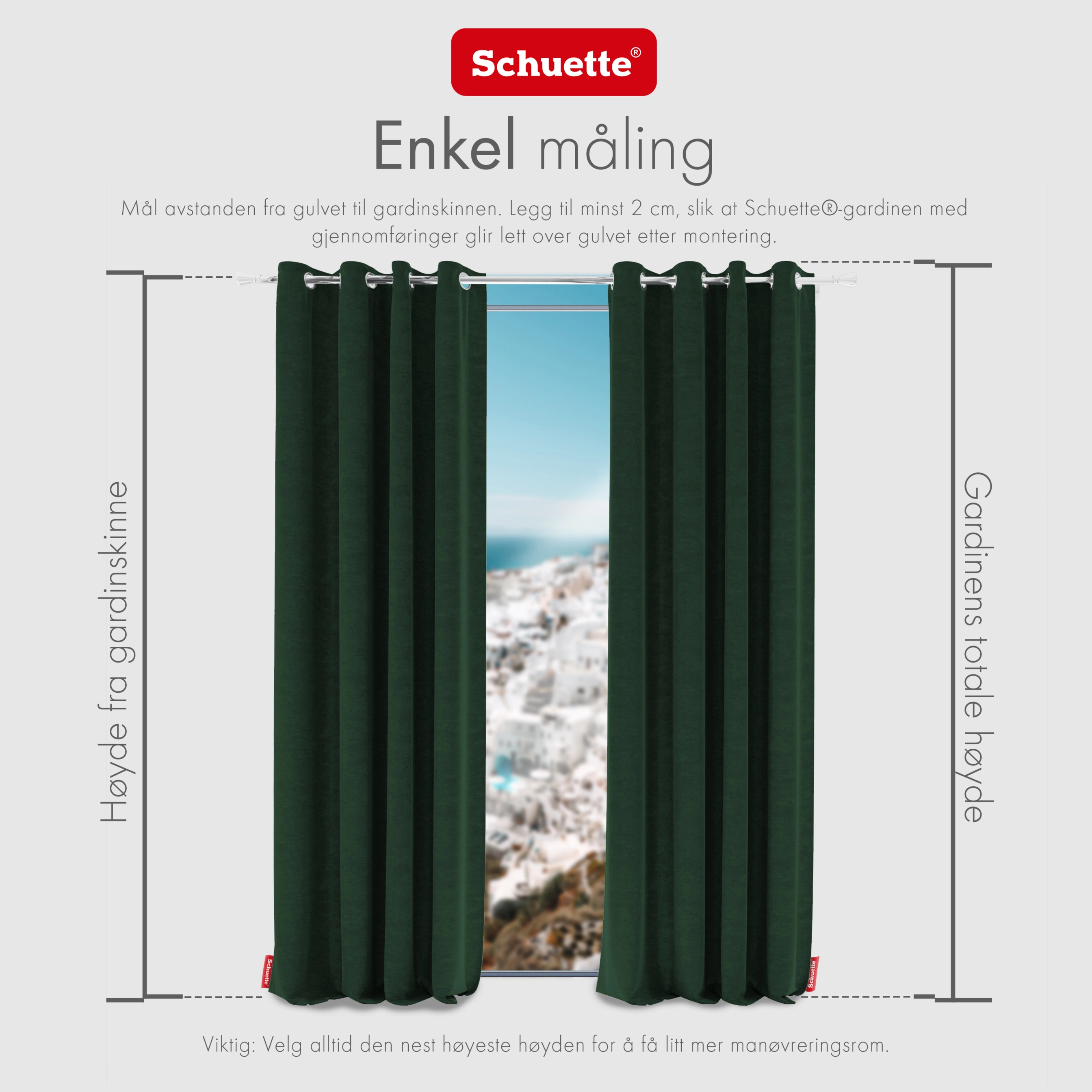 Schuette® Verdunkelungs-Vorhang Gardine mit Ösen nach Maß ● Millenium Velvet Kollektion: Dark Forest (Dunkelgrün) ● 1 Stück ● Knitterfrei Pflegeleicht Thermo Blickdicht & stark Abdunkelnd