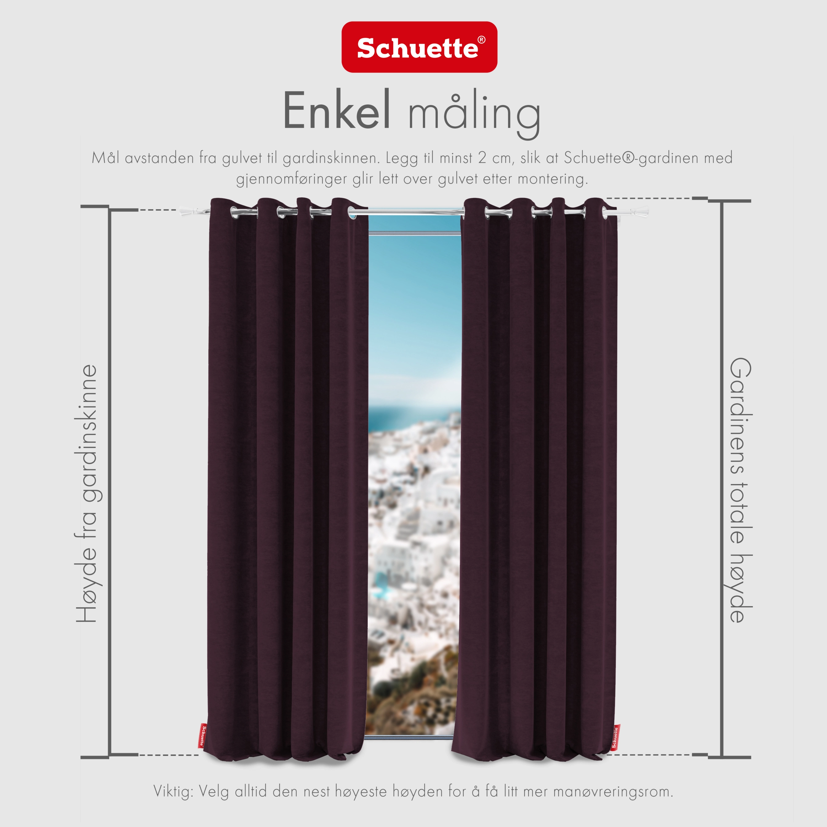 Schuette® Verdunkelungs-Vorhang Gardine mit Ösen nach Maß ● Millenium Velvet Kollektion: Plum (Purple) ● 1 Stück ● Knitterfrei Pflegeleicht Thermo Blickdicht & stark Abdunkelnd