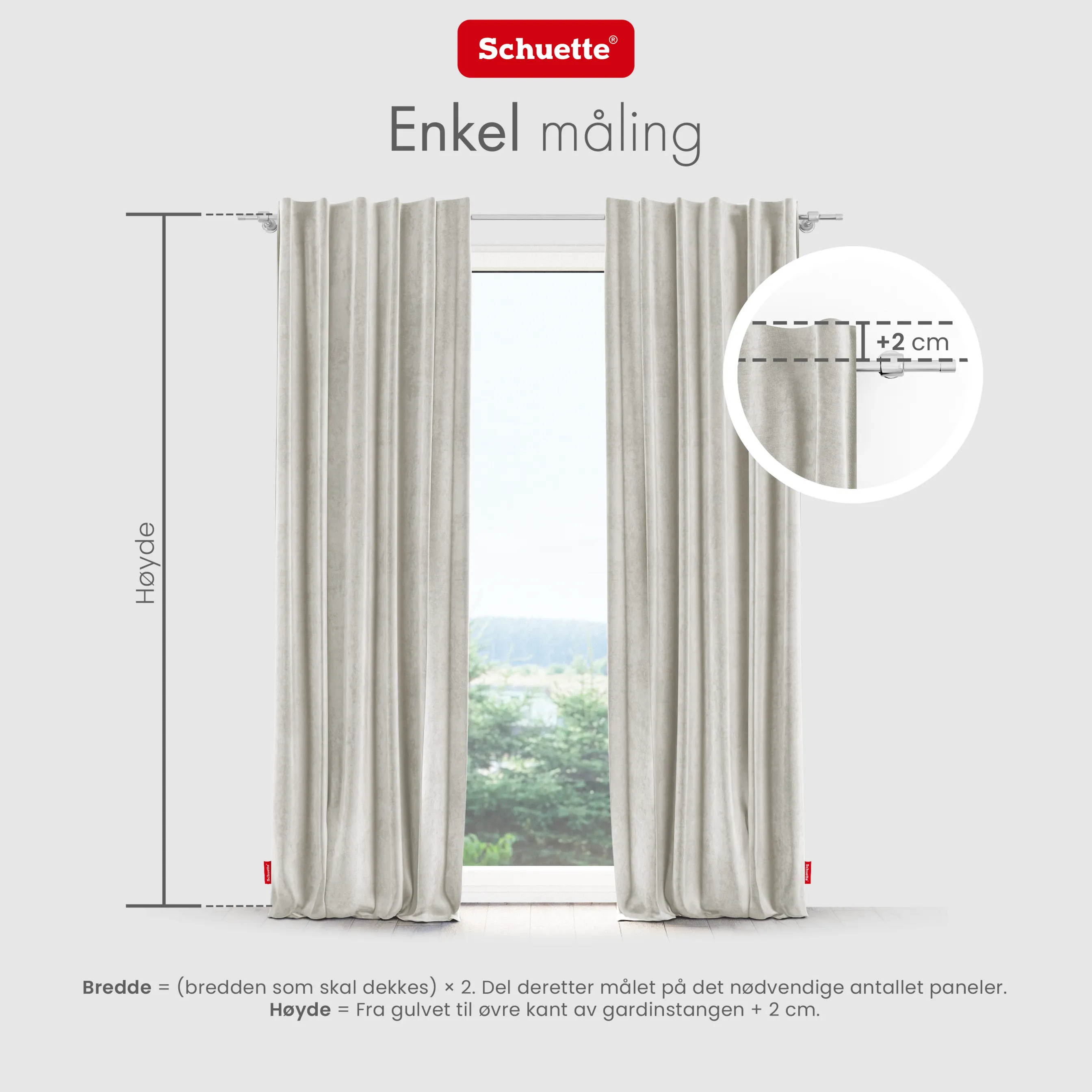 Schuette® Verdunkelungs-Vorhang Gardine mit Tunnelband nach Maß ● Millenium Velvet Kollektion: Polar Bear (Weiß-Grau-Beige) ● 1 Stück ● Knitterfrei Pflegeleicht Thermo Blickdicht & stark Abdunkelnd