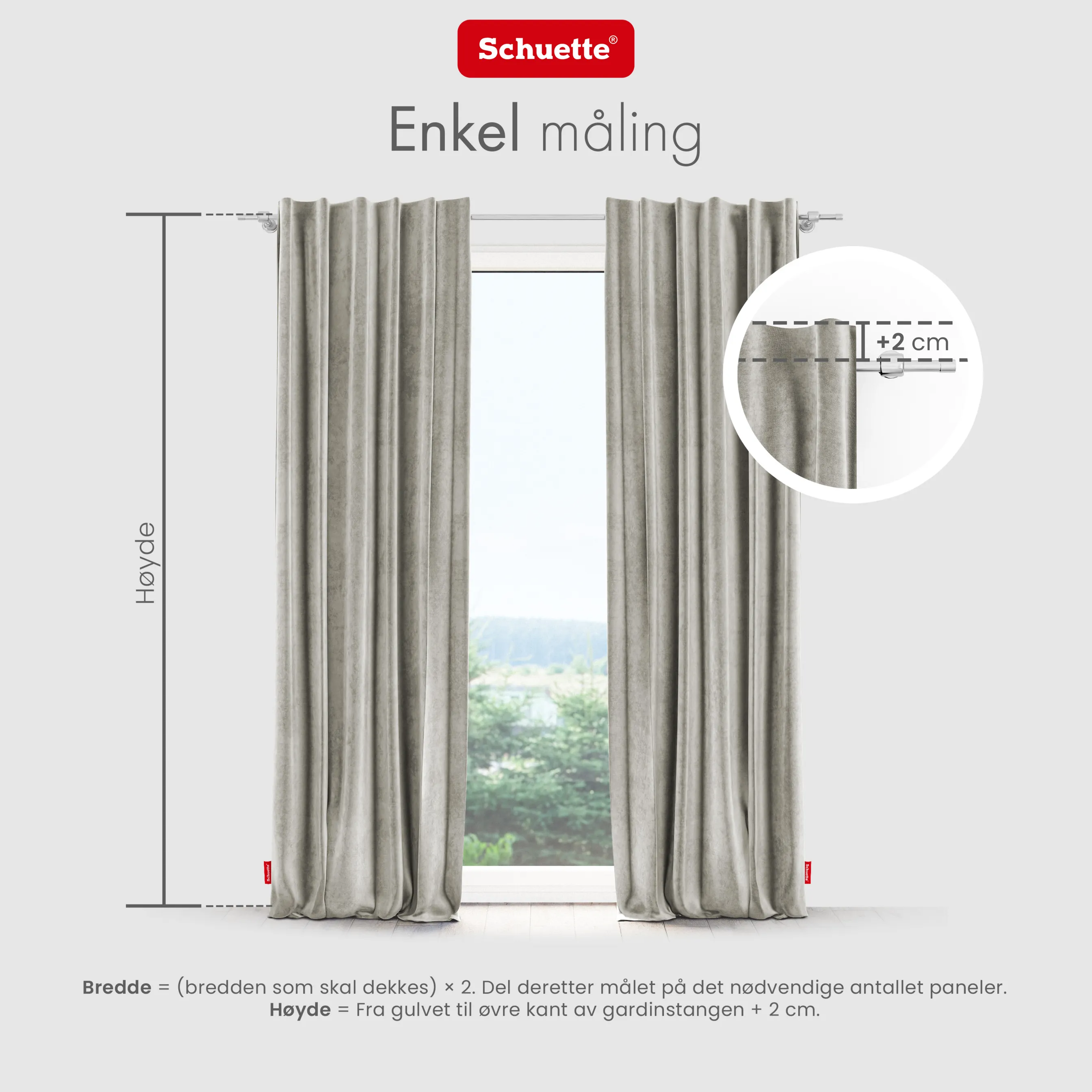 Schuette® Verdunkelungs-Vorhang Gardine mit Tunnelband nach Maß ● Millenium Velvet Kollektion: Grey Goose (Beige) ● 1 Stück ● Knitterfrei Pflegeleicht Thermo Blickdicht & stark Abdunkelnd