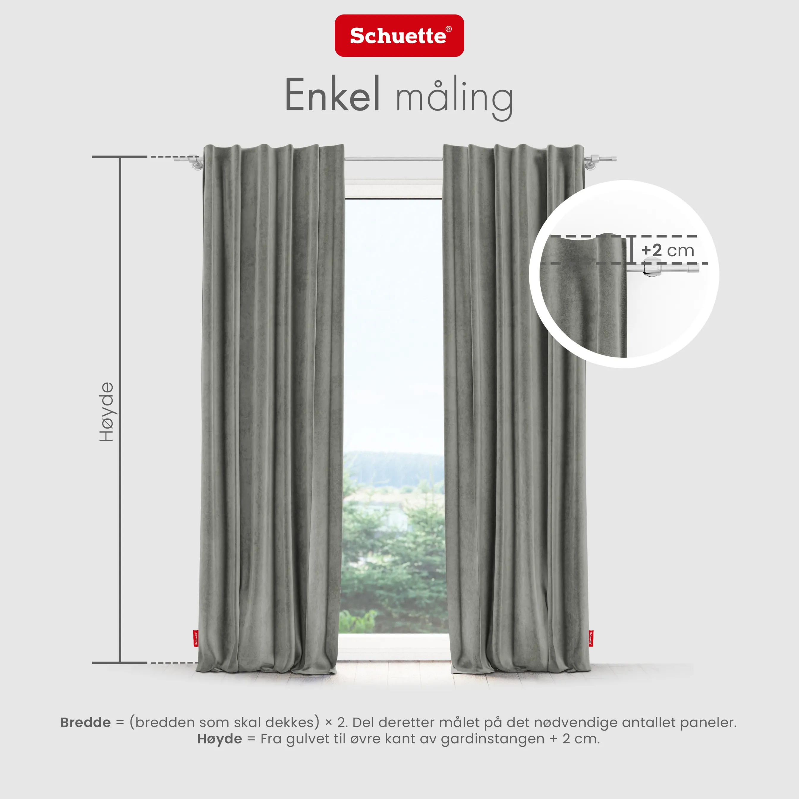 Schuette® Verdunkelungs-Vorhang Gardine mit Tunnelband nach Maß ● Millenium Velvet Kollektion: Umber Gray (Grau) ● 1 Stück ● Knitterfrei Pflegeleicht Thermo Blickdicht & stark Abdunkelnd