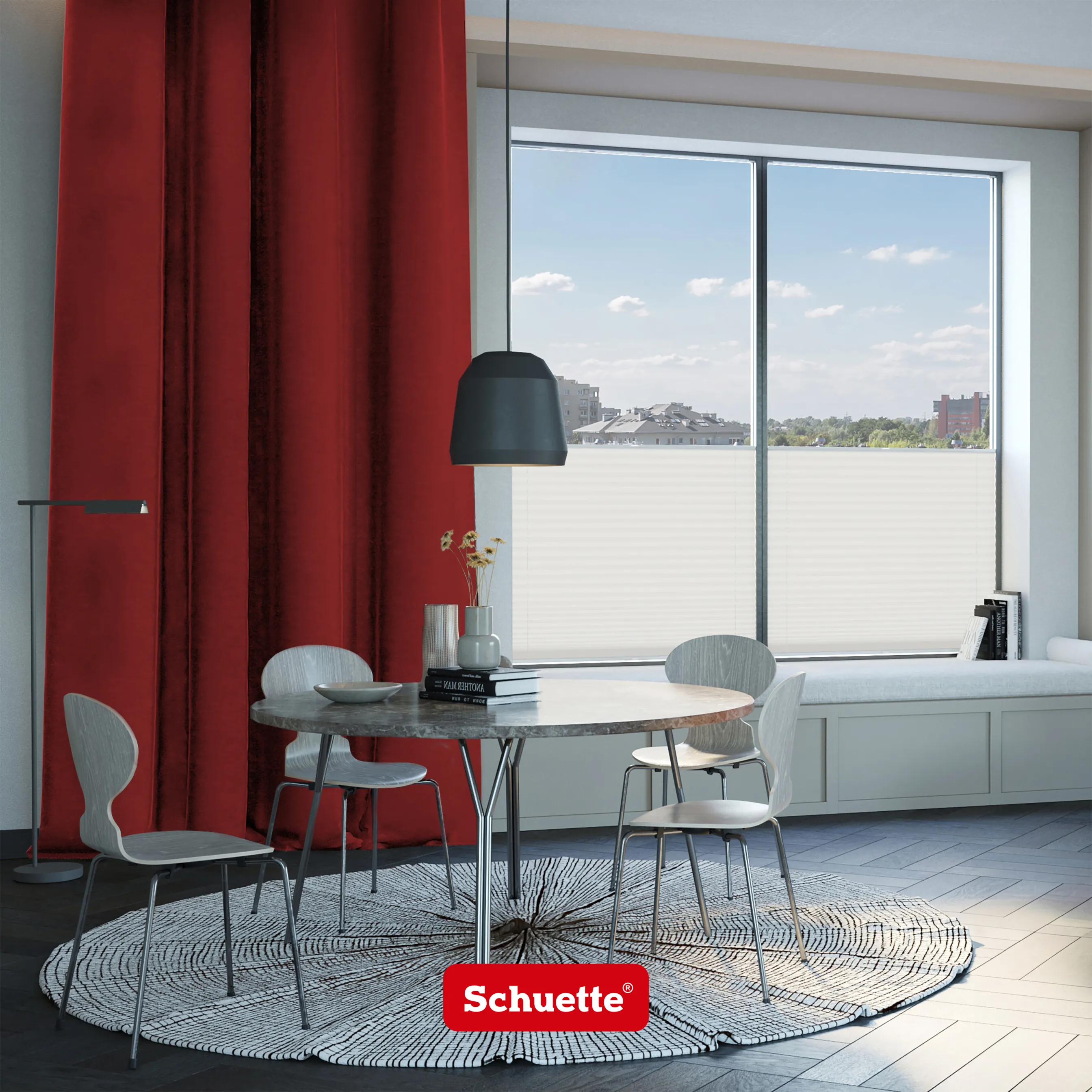 Schuette® Verdunkelungs-Vorhang Gardine mit Tunnelband nach Maß ● Millenium Velvet Kollektion: Sangria (Rot) ● 1 Stück ● Knitterfrei Pflegeleicht Thermo Blickdicht & stark Abdunkelnd