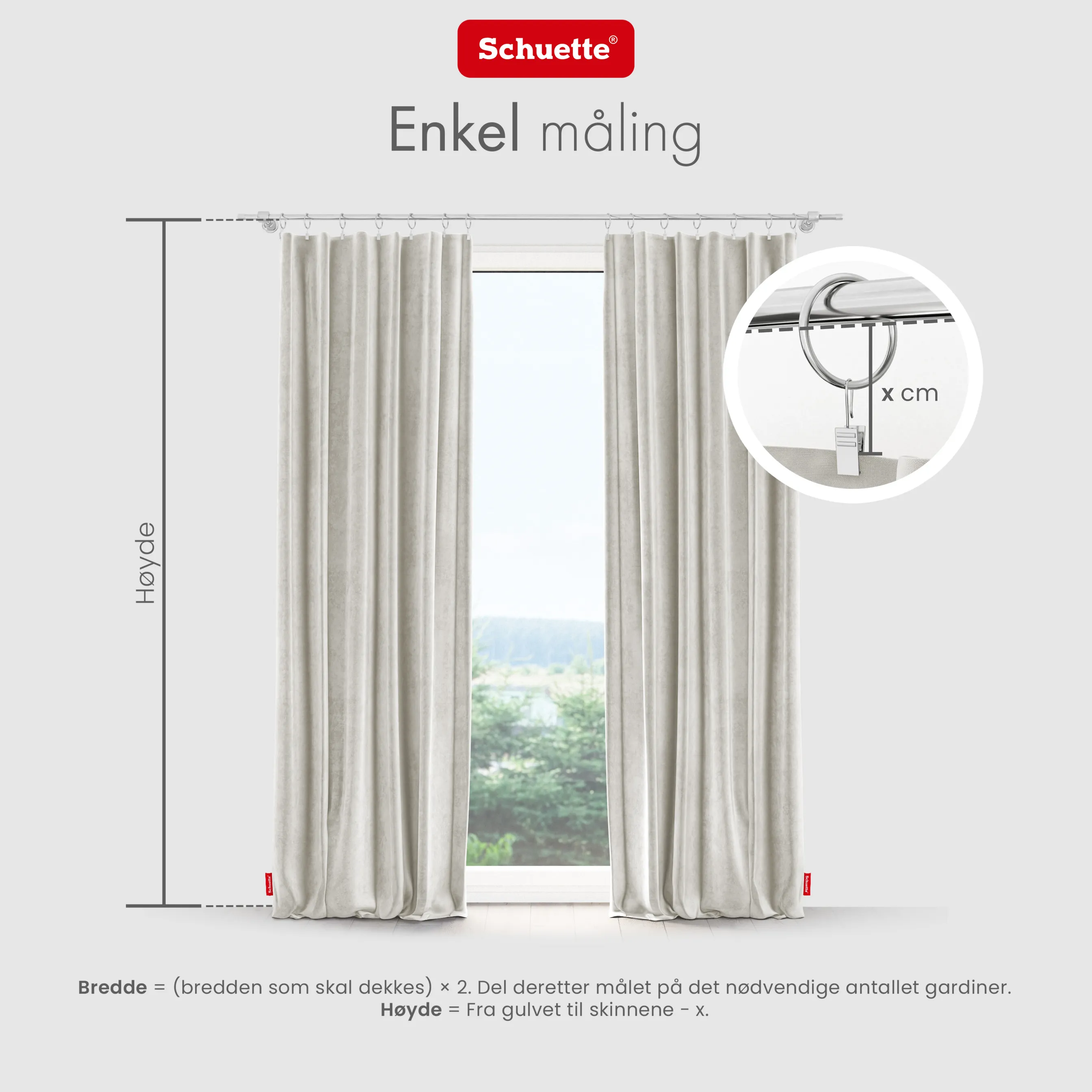 Schuette® Verdunkelungs-Vorhang Gardine mit Tunnelband nach Maß ● Millenium Velvet Kollektion: Polar Bear (Weiß-Grau-Beige) ● 1 Stück ● Knitterfrei Pflegeleicht Thermo Blickdicht & stark Abdunkelnd