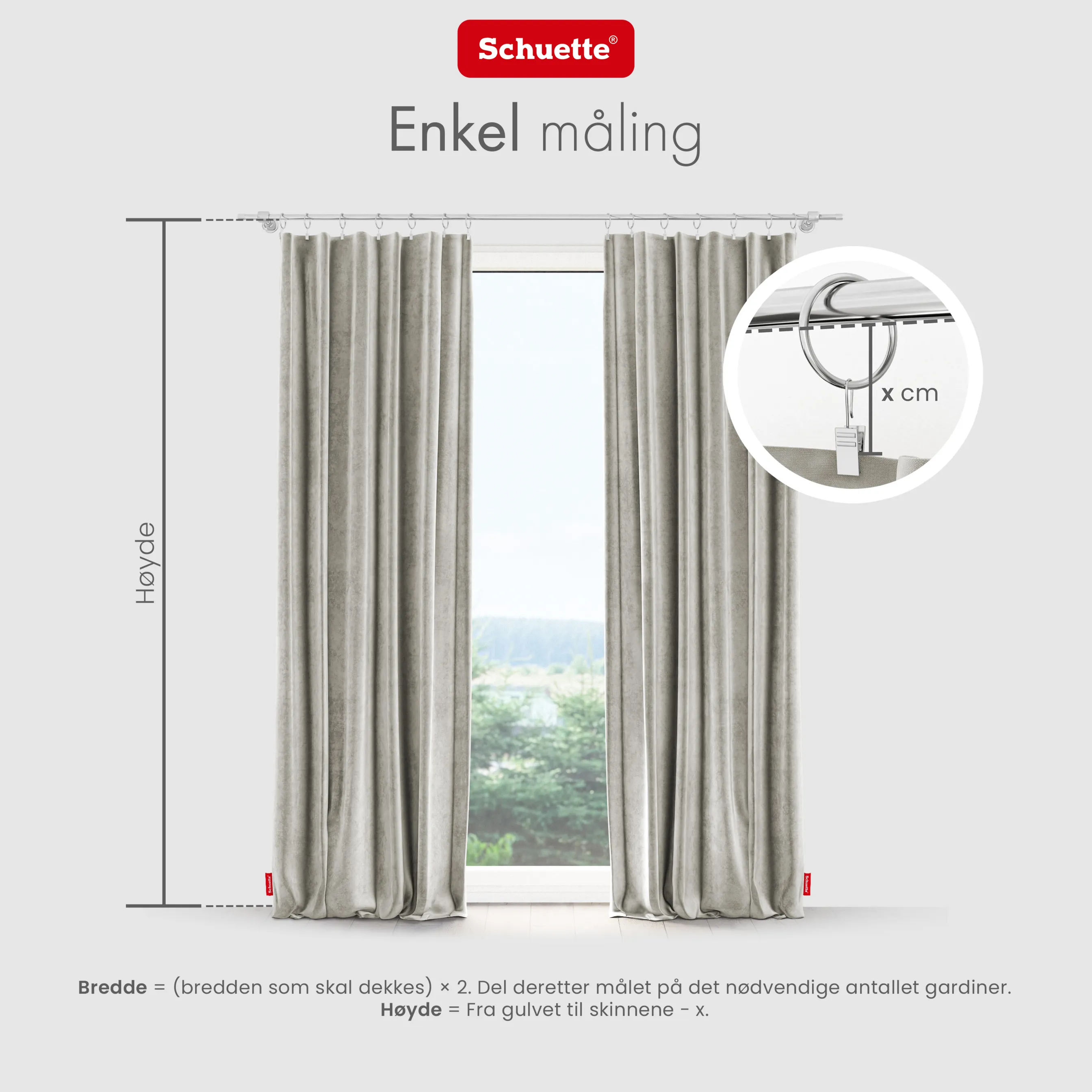 Schuette® Verdunkelungs-Vorhang Gardine mit Tunnelband nach Maß ● Millenium Velvet Kollektion: Grey Goose (Beige) ● 1 Stück ● Knitterfrei Pflegeleicht Thermo Blickdicht & stark Abdunkelnd