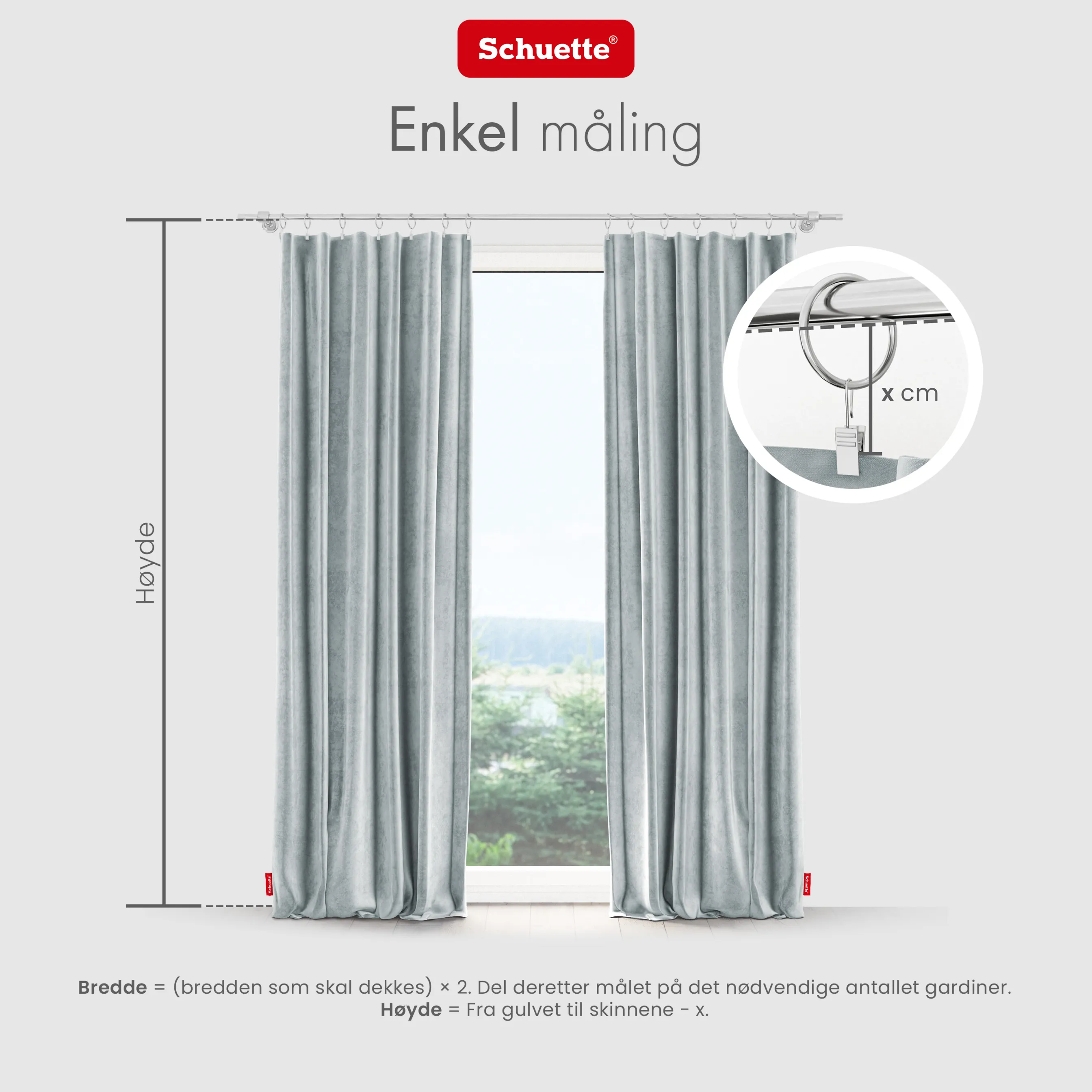 Schuette® Verdunkelungs-Vorhang Gardine mit Tunnelband nach Maß ● Millenium Velvet Kollektion: Koala Shade (Grau) ● 1 Stück ● Knitterfrei Pflegeleicht Thermo Blickdicht & stark Abdunkelnd