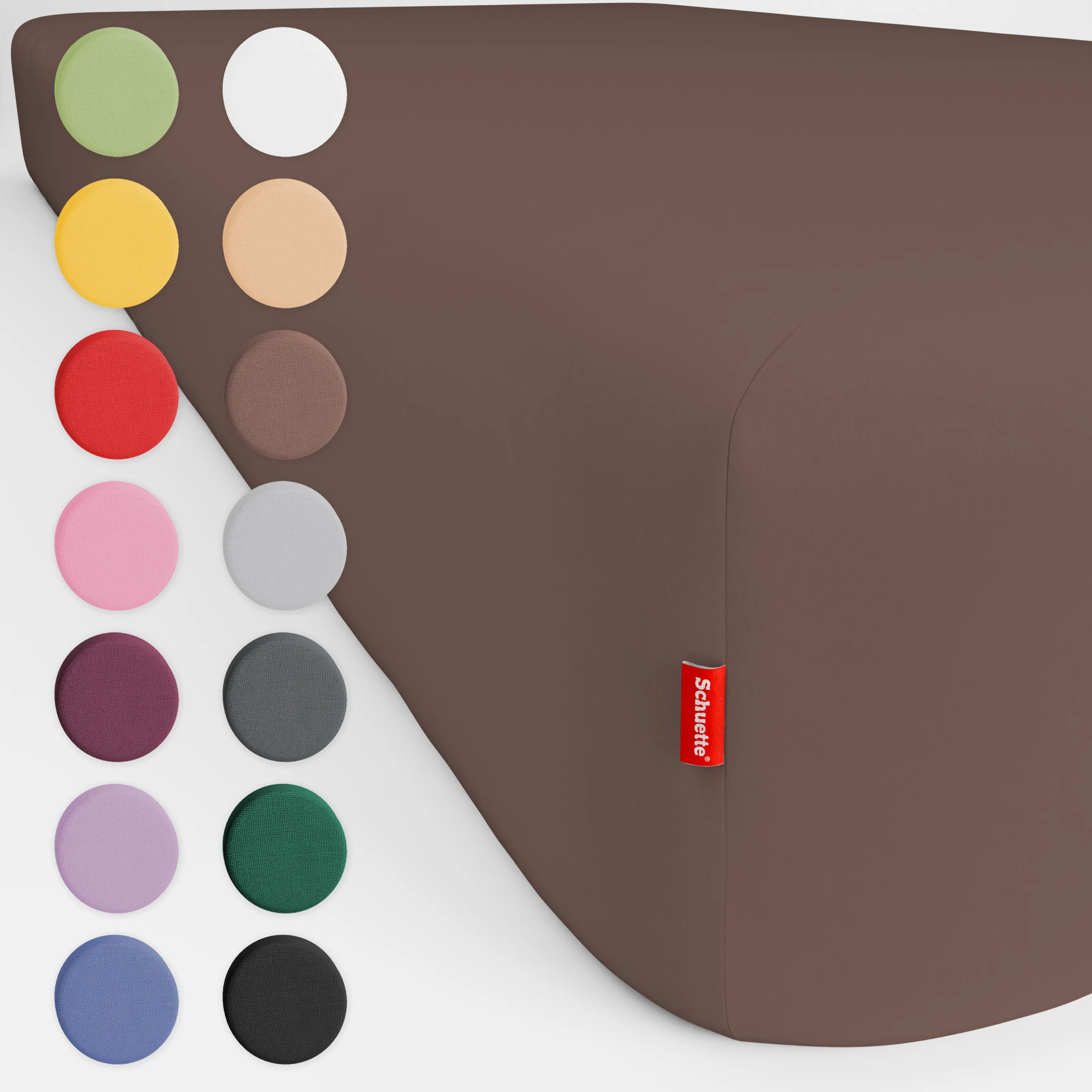 Schuette® Topper Spannbettlaken • 120 x 200 • Wow! Kollektion: Espresso Yourself (Braun) • 100% Superfluff Baumwolle, Blickdicht, Faltenfrei • mit Rundumgummi • Matratzenhöhe bis 10 cm