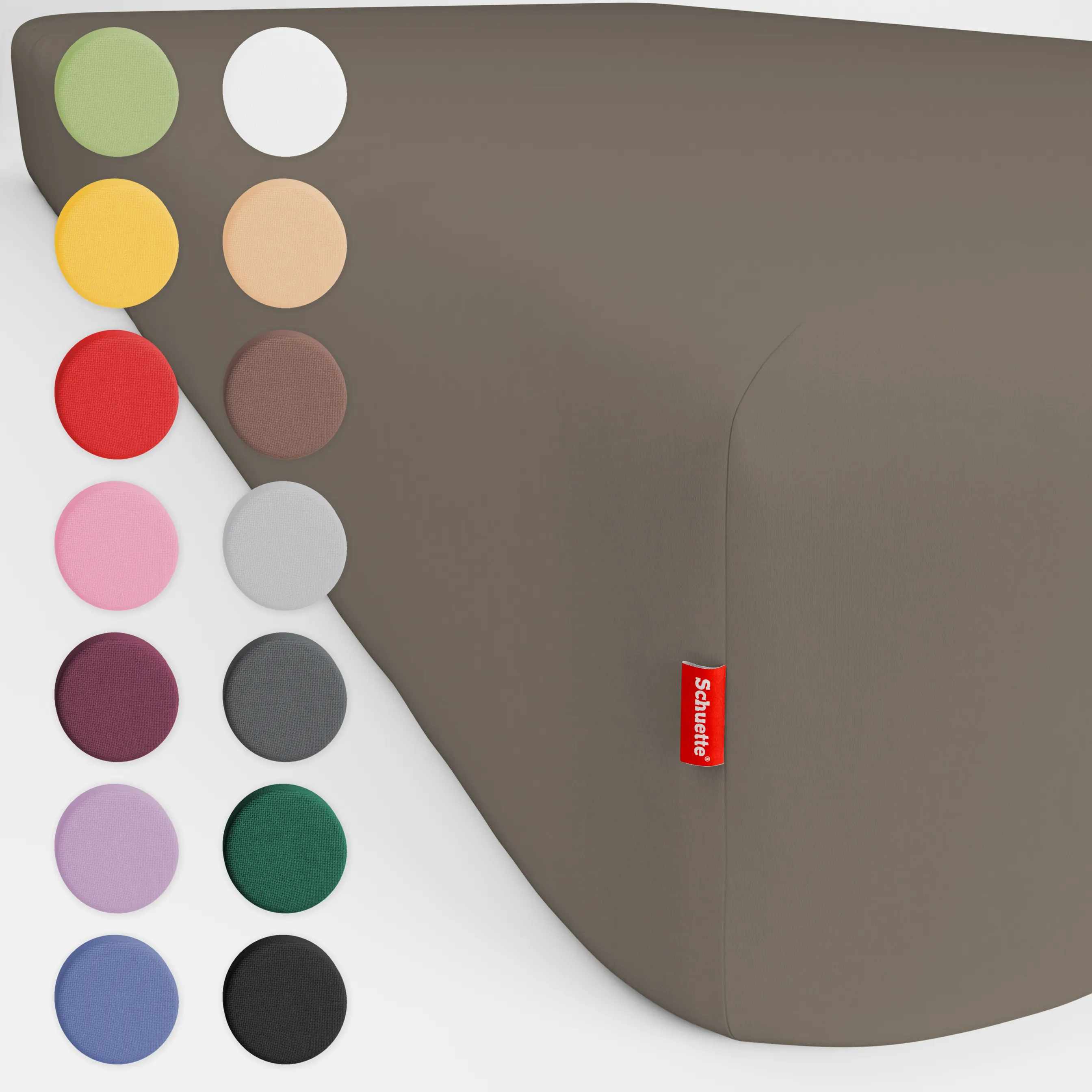 Schuette® Spannbettlaken • 200 x 200 • Wow! Kollektion: Mocha Mia! (Cappuccino) • 100% Superfluff Baumwolle, Blickdicht, Faltenfrei • mit Rundumgummi • Matratzenhöhe bis 40 cm