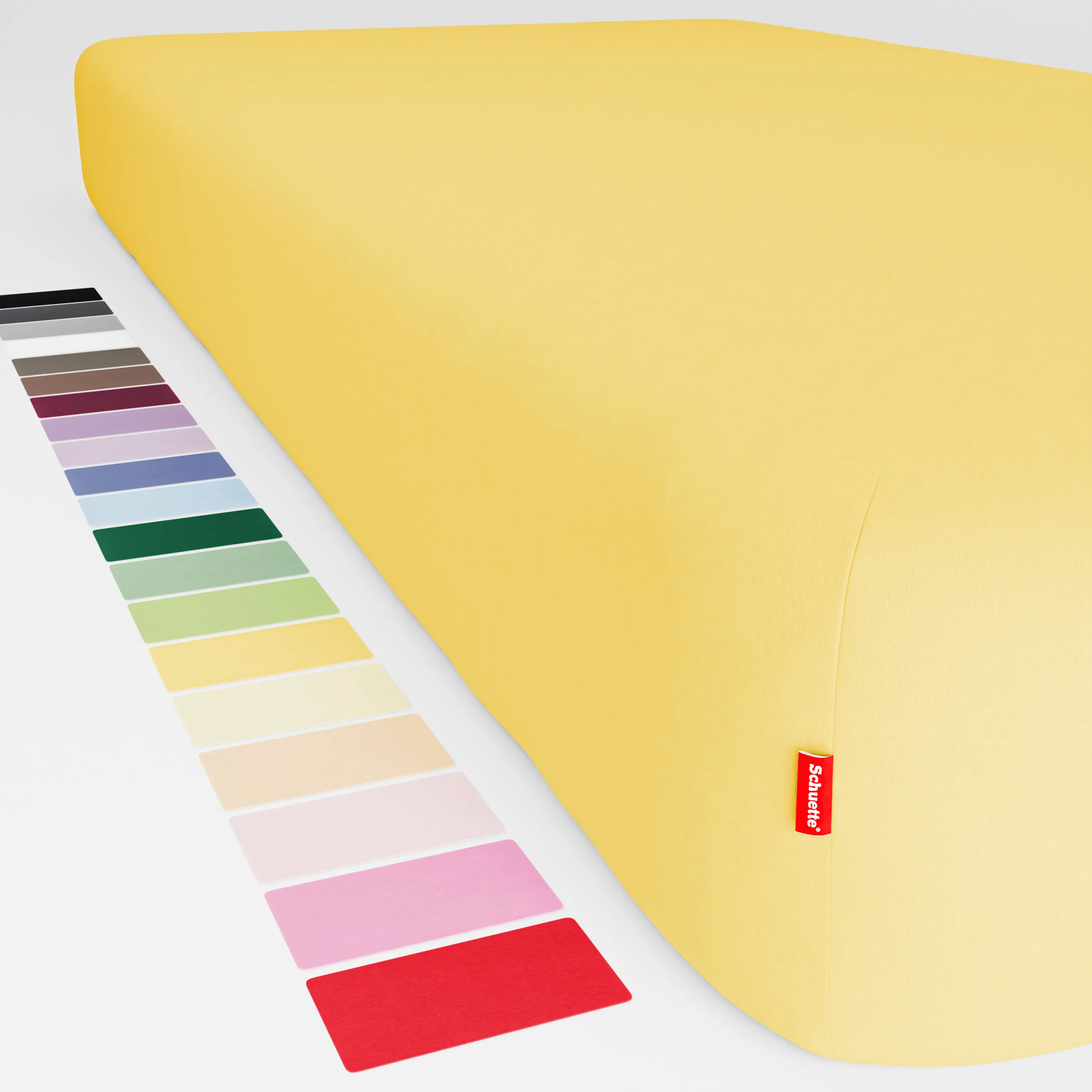 Schuette® Spannbettlaken • 180 x 200 • Wow! Kollektion: Hello Yellow (Gelb) • 100% Superfluff Baumwolle, Blickdicht, Faltenfrei • mit Rundumgummi • Matratzenhöhe bis 25 cm