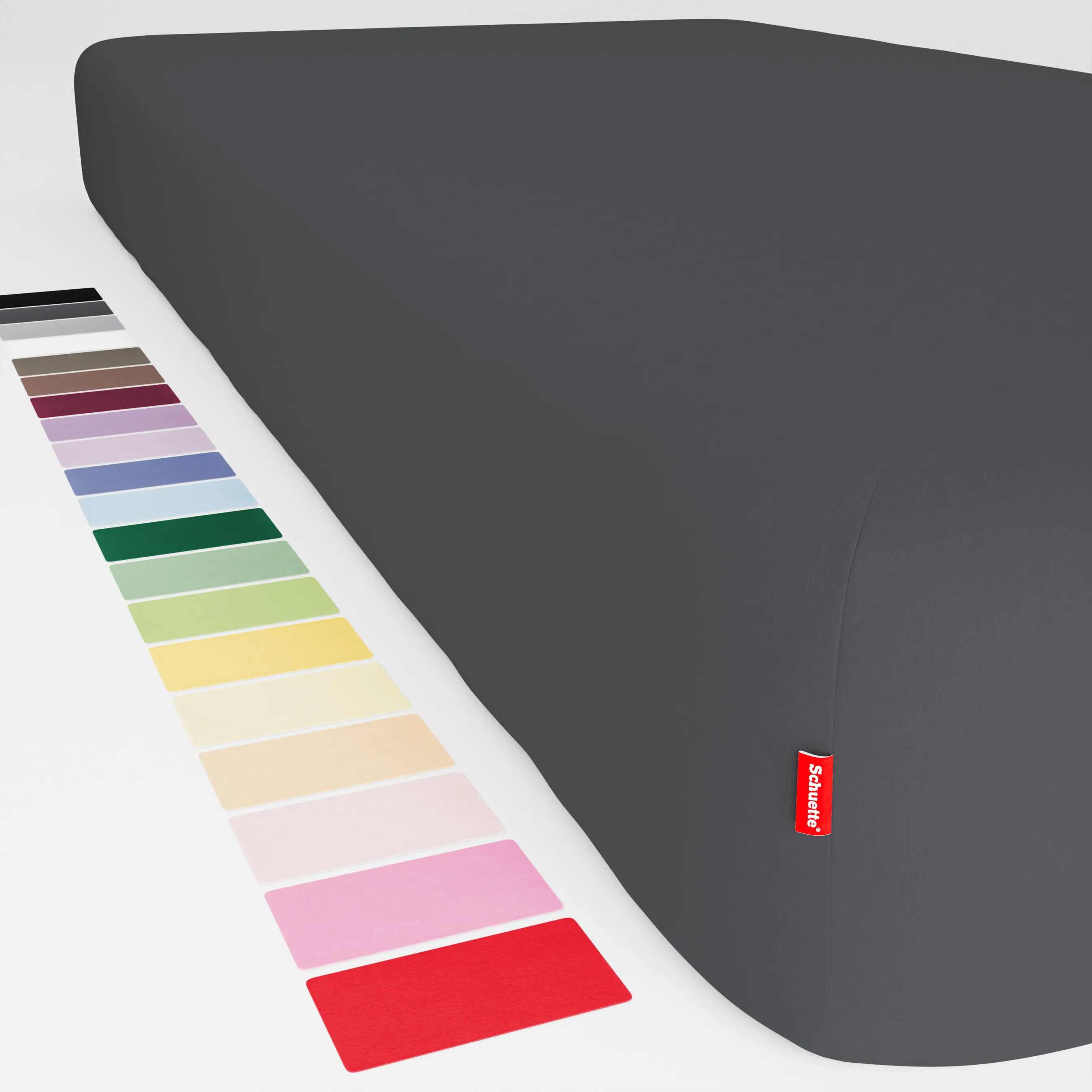 Schuette® Spannbettlaken • 180 x 200 • Wow! Kollektion: Shades of Earl Gray (Dunkelgrau) • 100% Superfluff Baumwolle, Blickdicht, Faltenfrei • mit Rundumgummi • Matratzenhöhe bis 35 cm