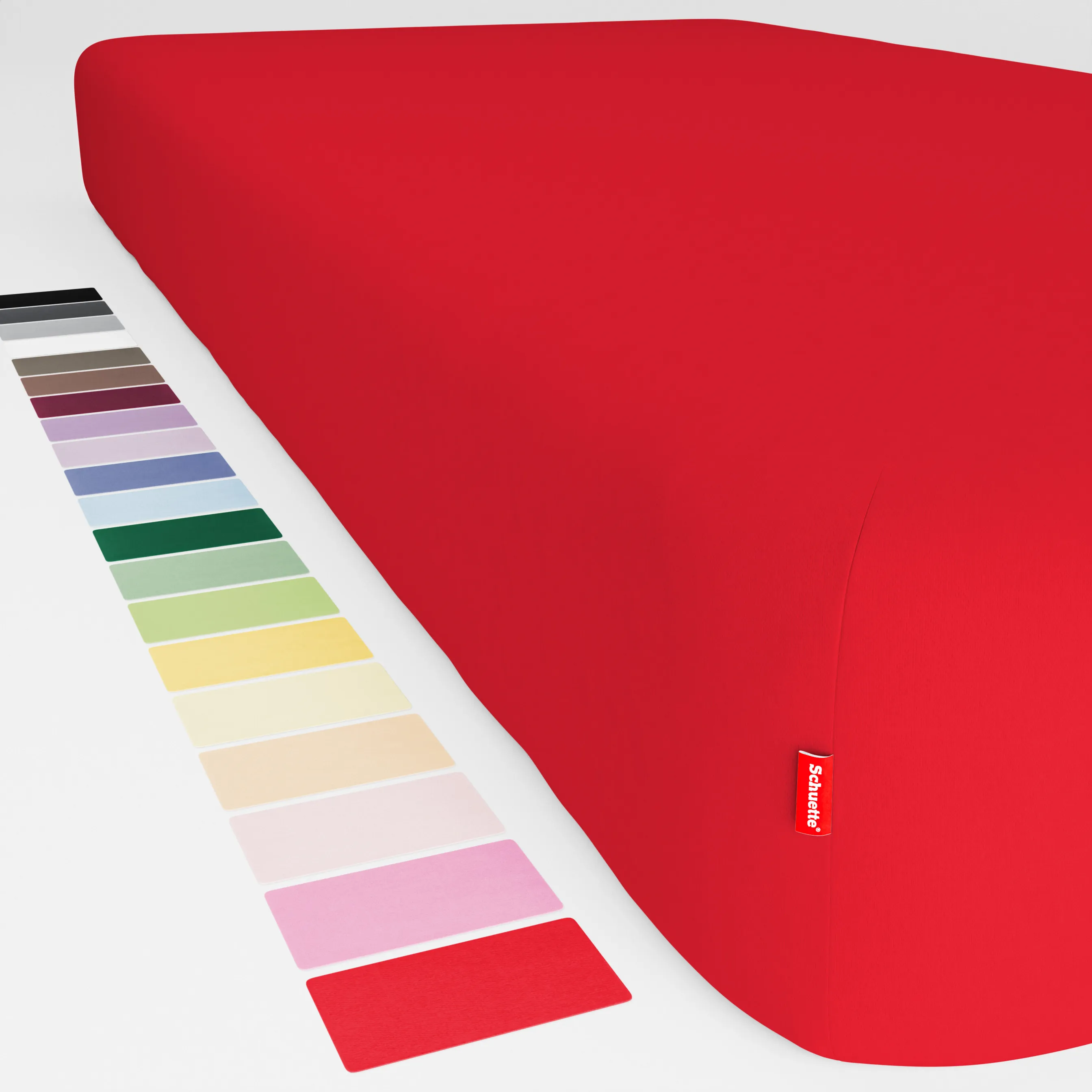 Schuette® Spannbettlaken • 140 x 200 • Wow! Kollektion: Redy or not? (Rot) • 100% Superfluff Baumwolle, Blickdicht, Faltenfrei • mit Rundumgummi • Matratzenhöhe bis 35 cm