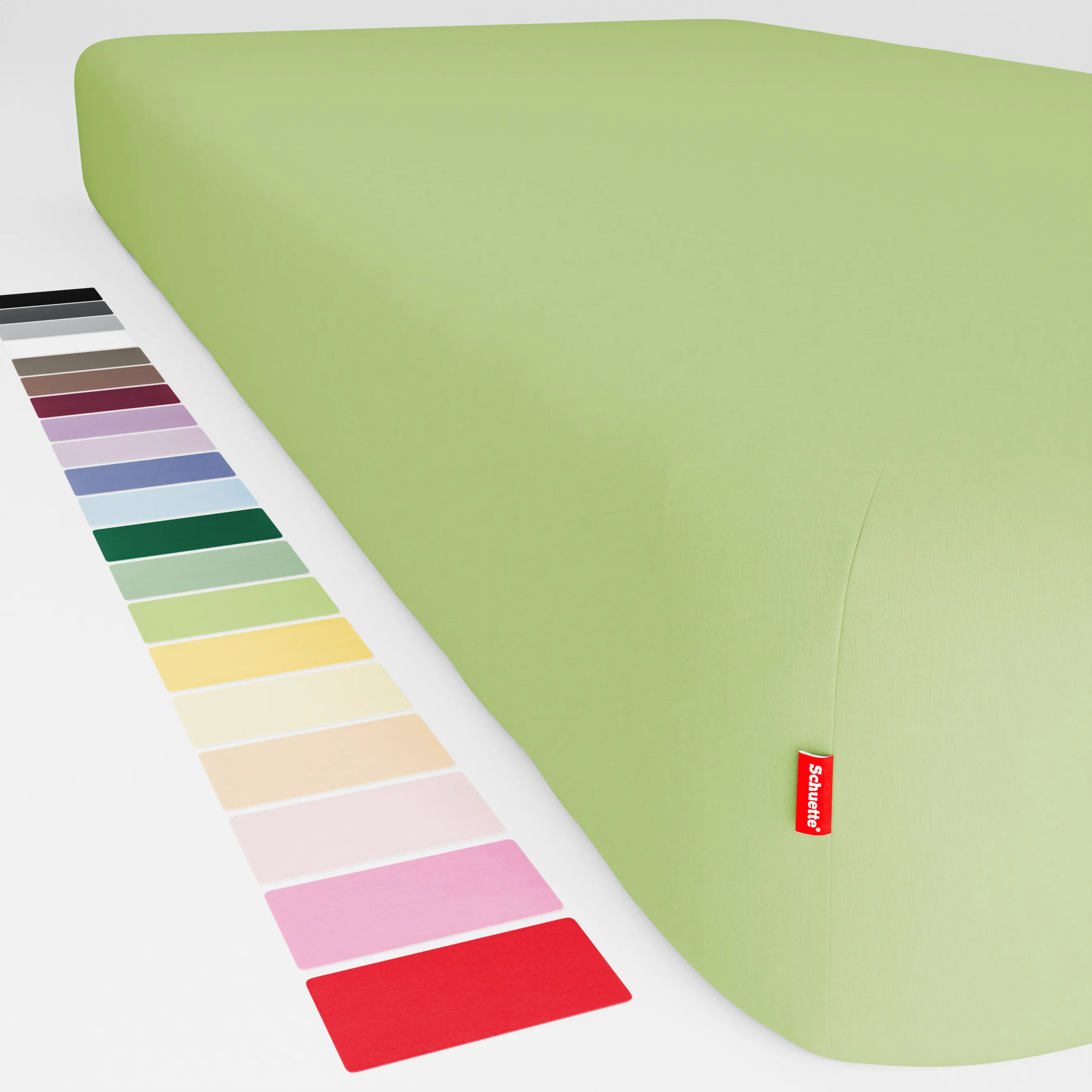 Schuette® Topper Spannbettlaken • 200 x 220 • Wow! Kollektion: Lime Time (Hellgrün) • 100% Superfluff Baumwolle, Blickdicht, Faltenfrei • mit Rundumgummi • Matratzenhöhe bis 10 cm