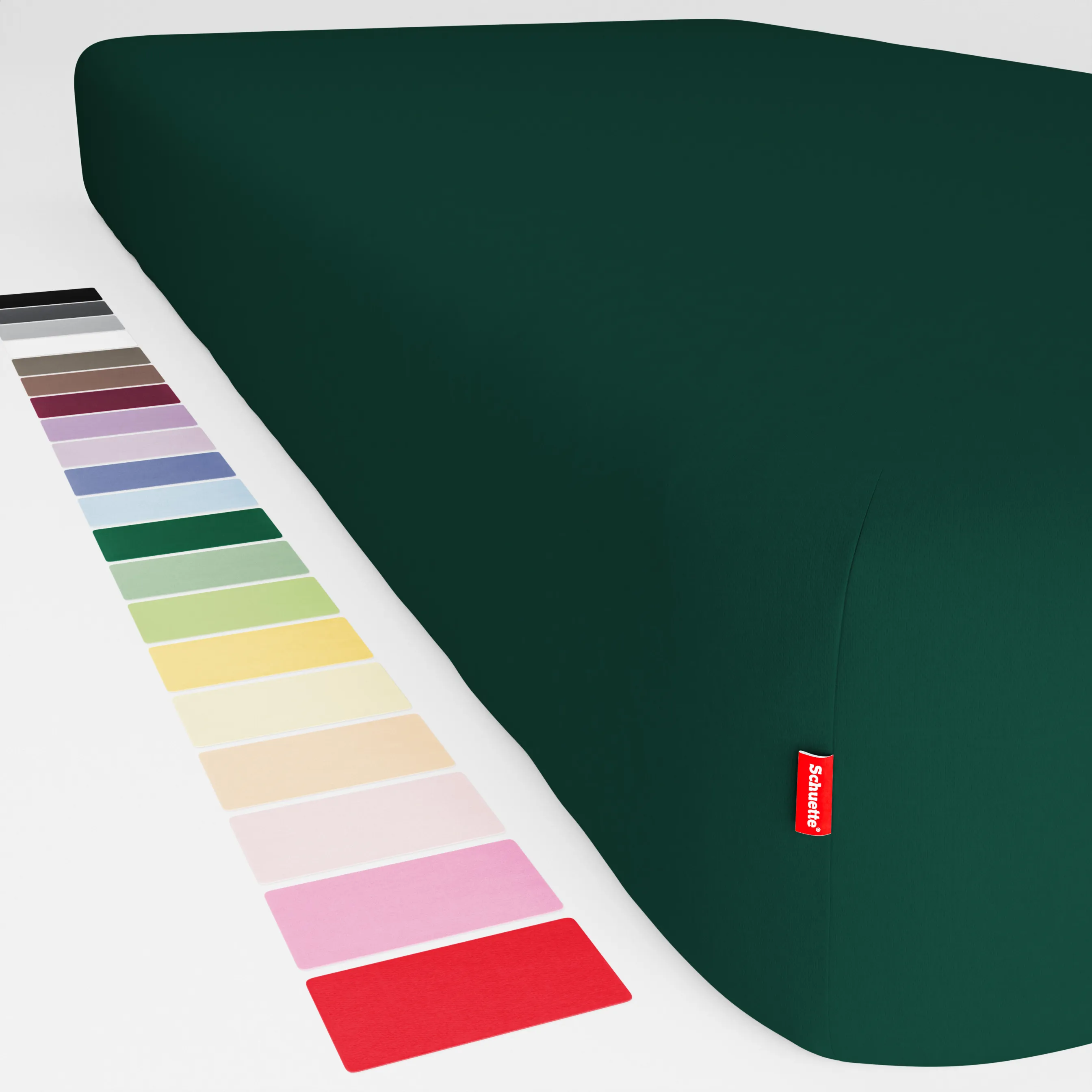 Schuette® Spannbettlaken • 70 x 200 • Wow! Kollektion: Miss Emerald (Dunkelgrün) • 100% Superfluff Baumwolle, Blickdicht, Faltenfrei • mit Rundumgummi • Matratzenhöhe bis 35 cm
