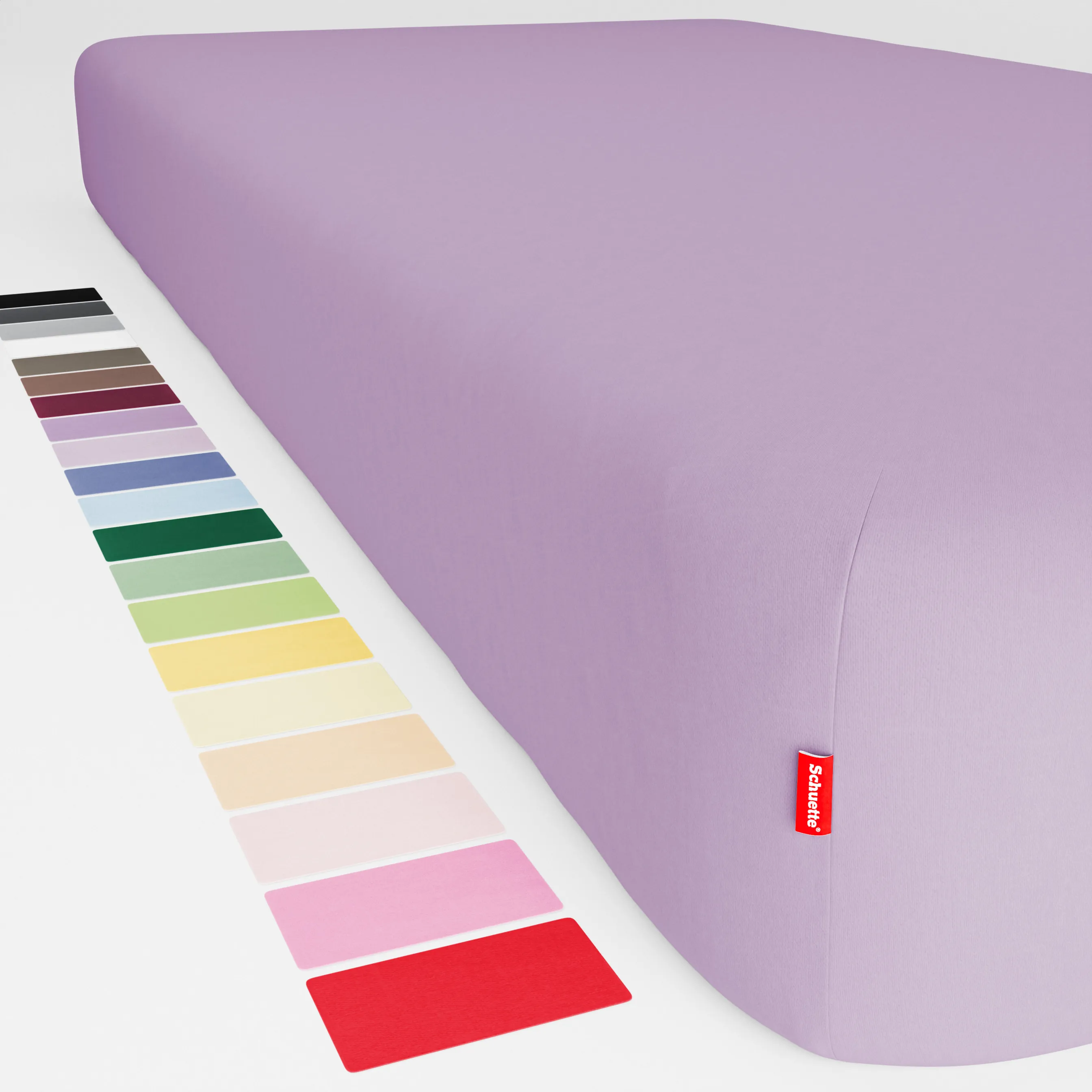 Schuette® Spannbettlaken • 200 x 200 • Wow! Kollektion: Violette (Hellviolett) • 100% Superfluff Baumwolle, Blickdicht, Faltenfrei • mit Rundumgummi • Matratzenhöhe bis 40 cm