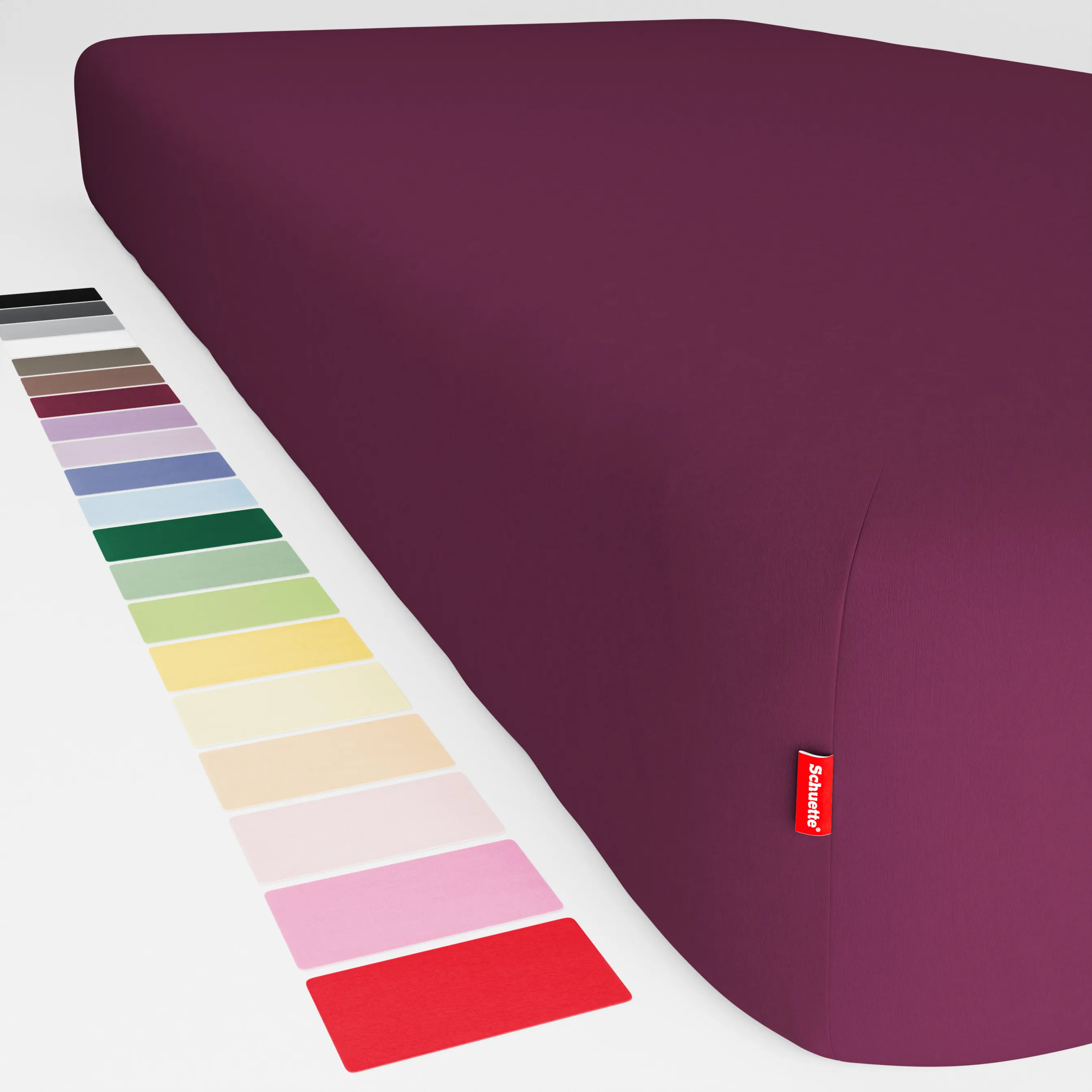 Schuette® Topper Spannbettlaken • 90 x 200 • Wow! Kollektion: Purple Matter (Dunkelviolett) • 100% Superfluff Baumwolle, Blickdicht, Faltenfrei • mit Rundumgummi • Matratzenhöhe bis 10 cm