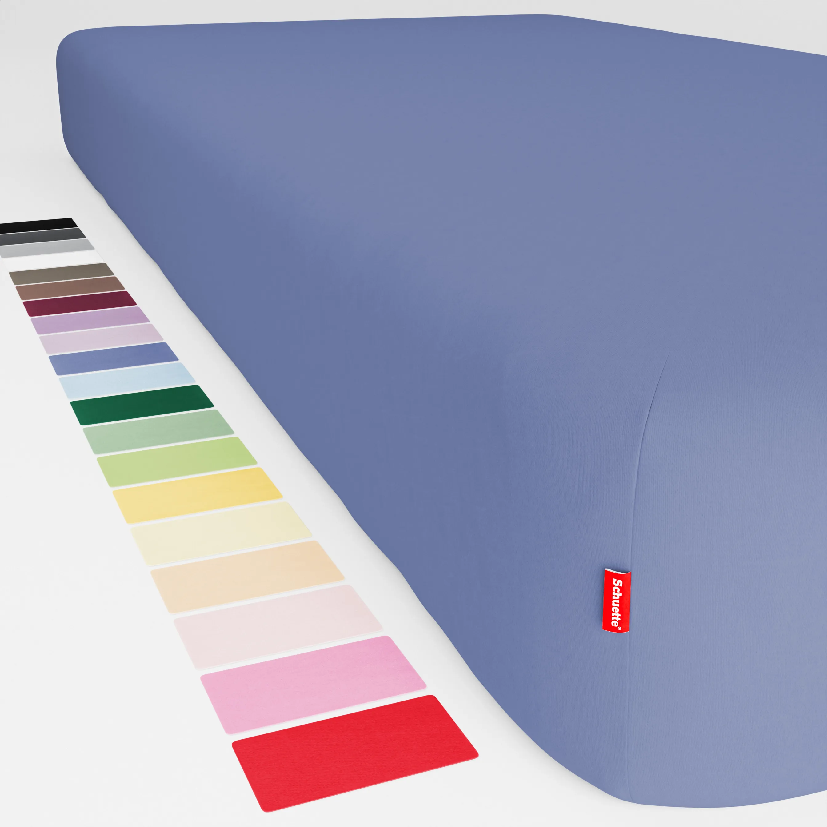 Schuette® Spannbettlaken • 200 x 220 • Wow! Kollektion: Tru Blu (Dunkelblau) • 100% Superfluff Baumwolle, Blickdicht, Faltenfrei • mit Rundumgummi • Matratzenhöhe bis 25 cm