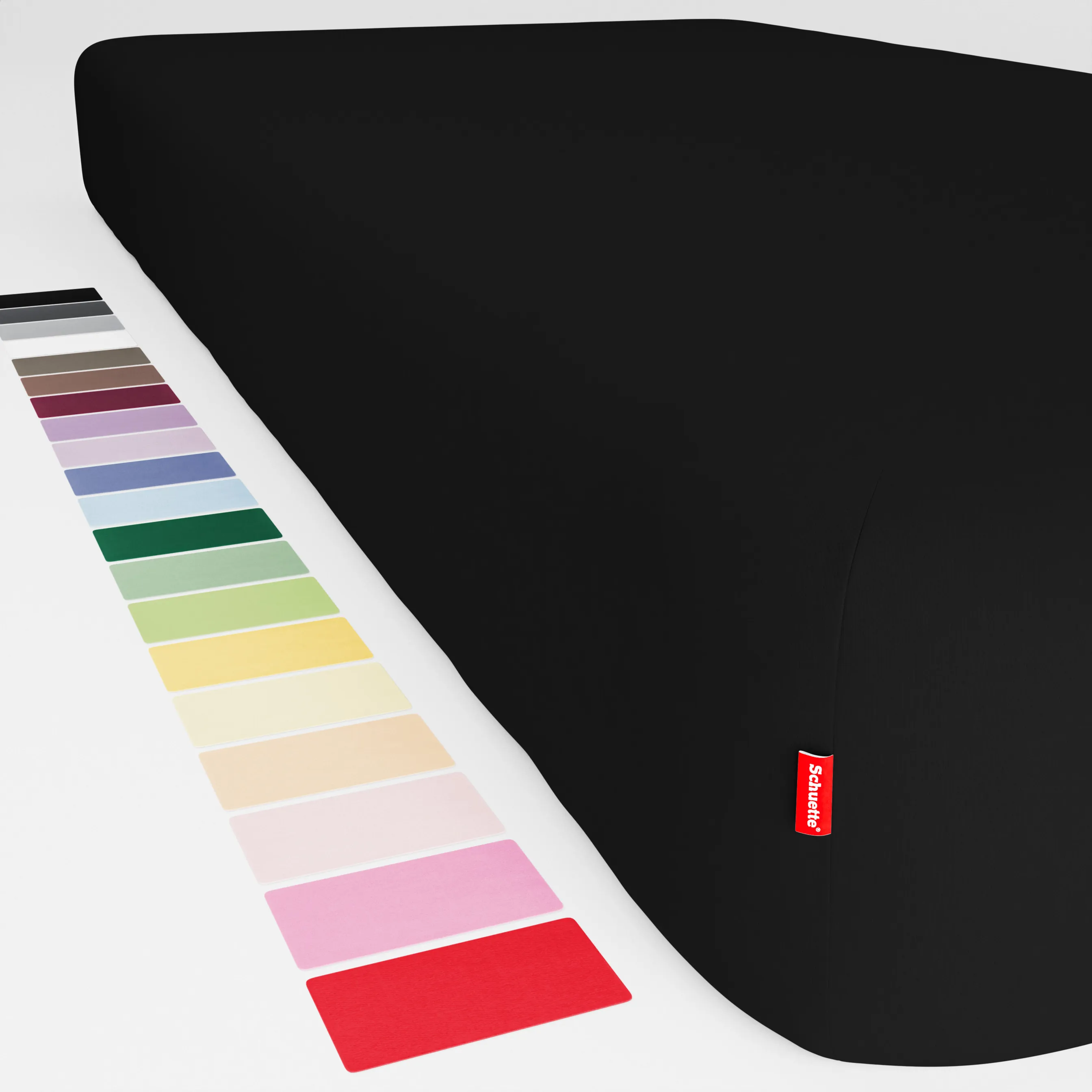 Schuette® Spannbettlaken • 90 x 200 • Wow! Kollektion: Beyond Black (Schwarz) • 100% Superfluff Baumwolle, Blickdicht, Faltenfrei • mit Rundumgummi • Matratzenhöhe bis 20 cm
