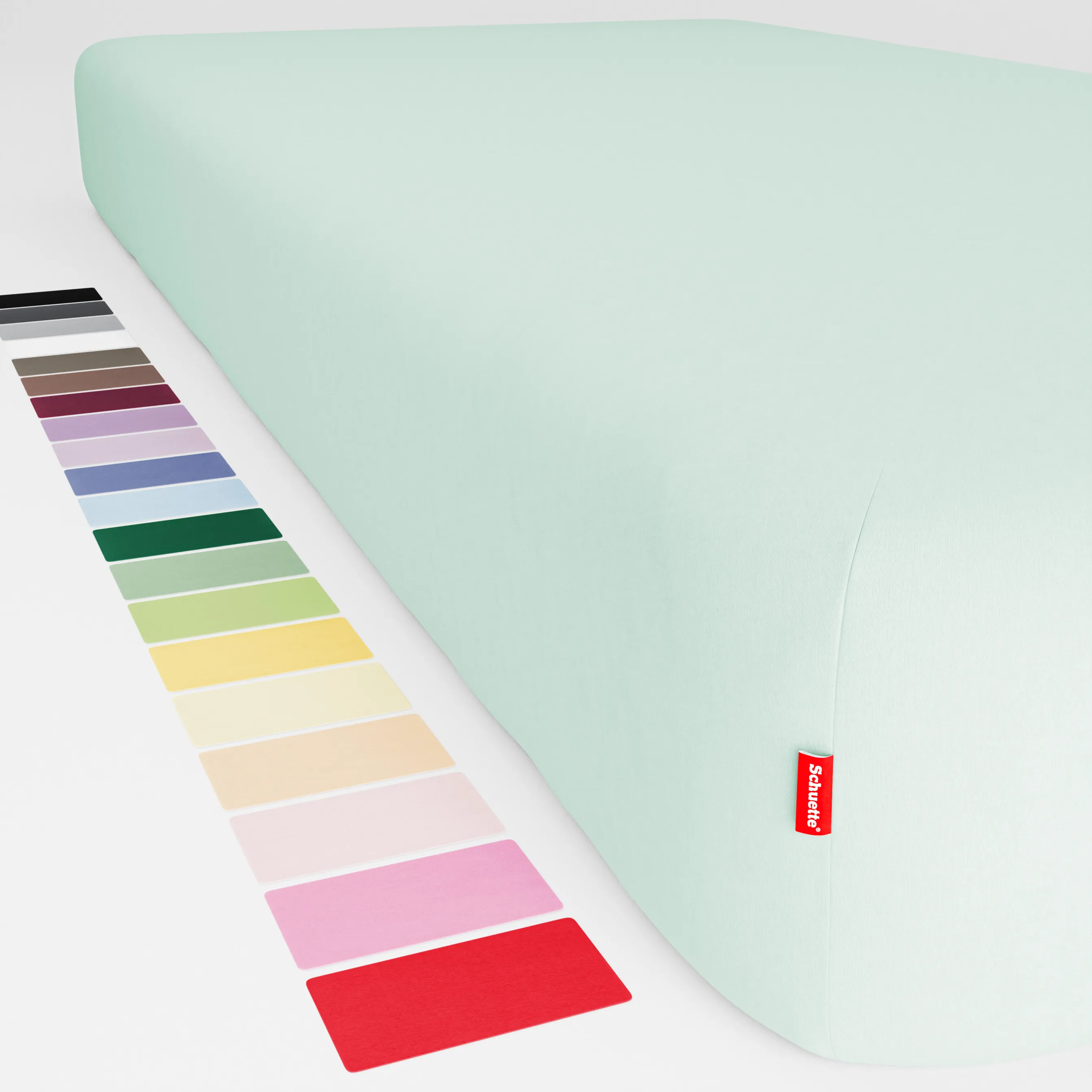 Schuette® Spannbettlaken • 180 x 200 • Wow! Kollektion: Icy Tiff (Pastelltürkis) • 100% Superfluff Baumwolle, Blickdicht, Faltenfrei • mit Rundumgummi • Matratzenhöhe bis 20 cm