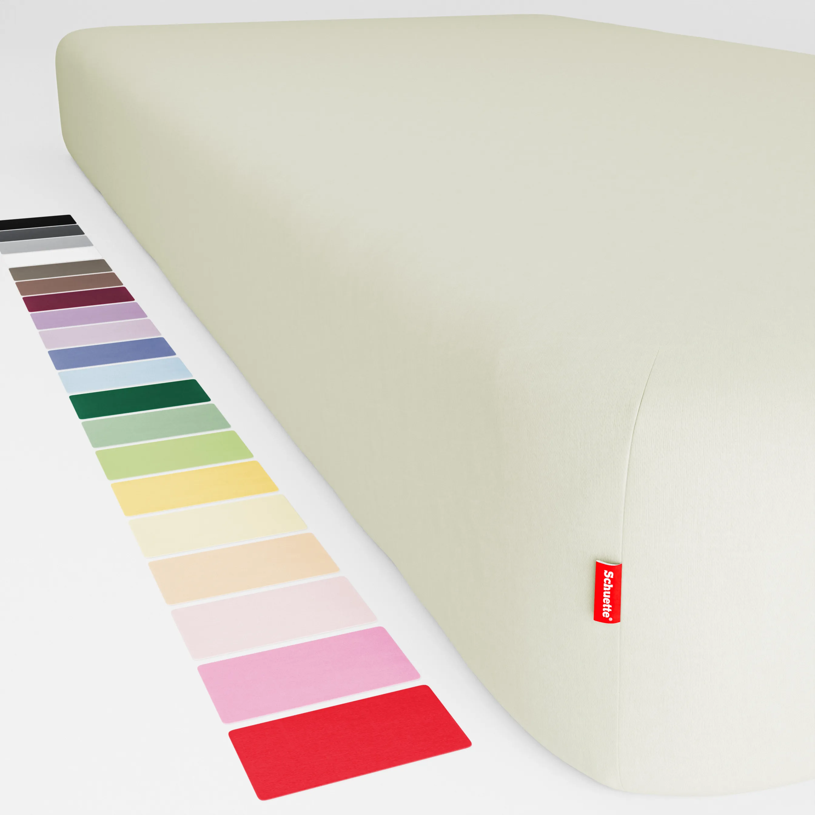 Schuette® Spannbettlaken • 90 x 200 • Wow! Kollektion: Pistachio Scoop (Pastellgrün) • 100% Superfluff Baumwolle, Blickdicht, Faltenfrei • mit Rundumgummi • Matratzenhöhe bis 35 cm