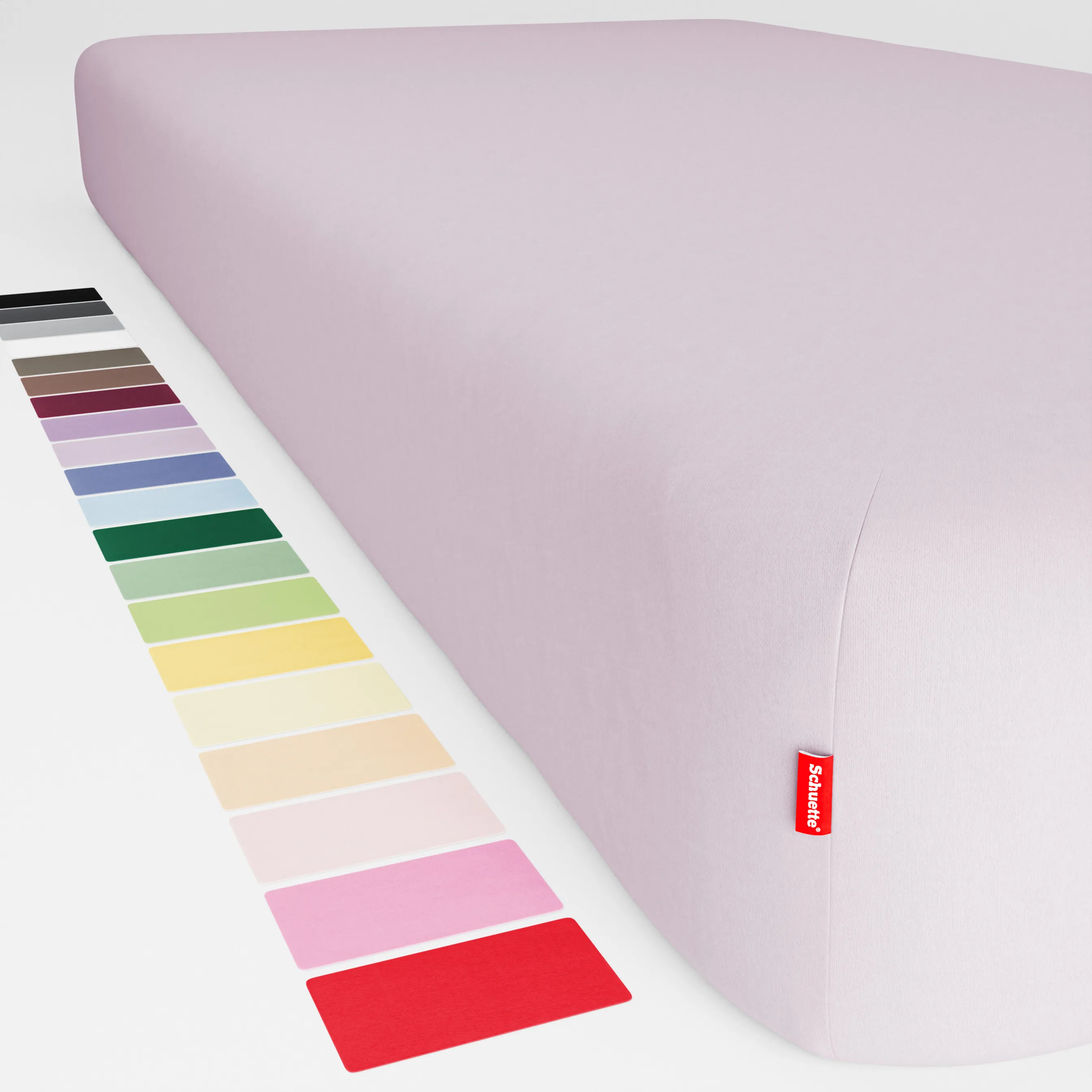 Schuette® Spannbettlaken • 200 x 200 • Wow! Kollektion: Lavender Haze (Pastelllila) • 100% Superfluff Baumwolle, Blickdicht, Faltenfrei • mit Rundumgummi • Matratzenhöhe bis 30 cm
