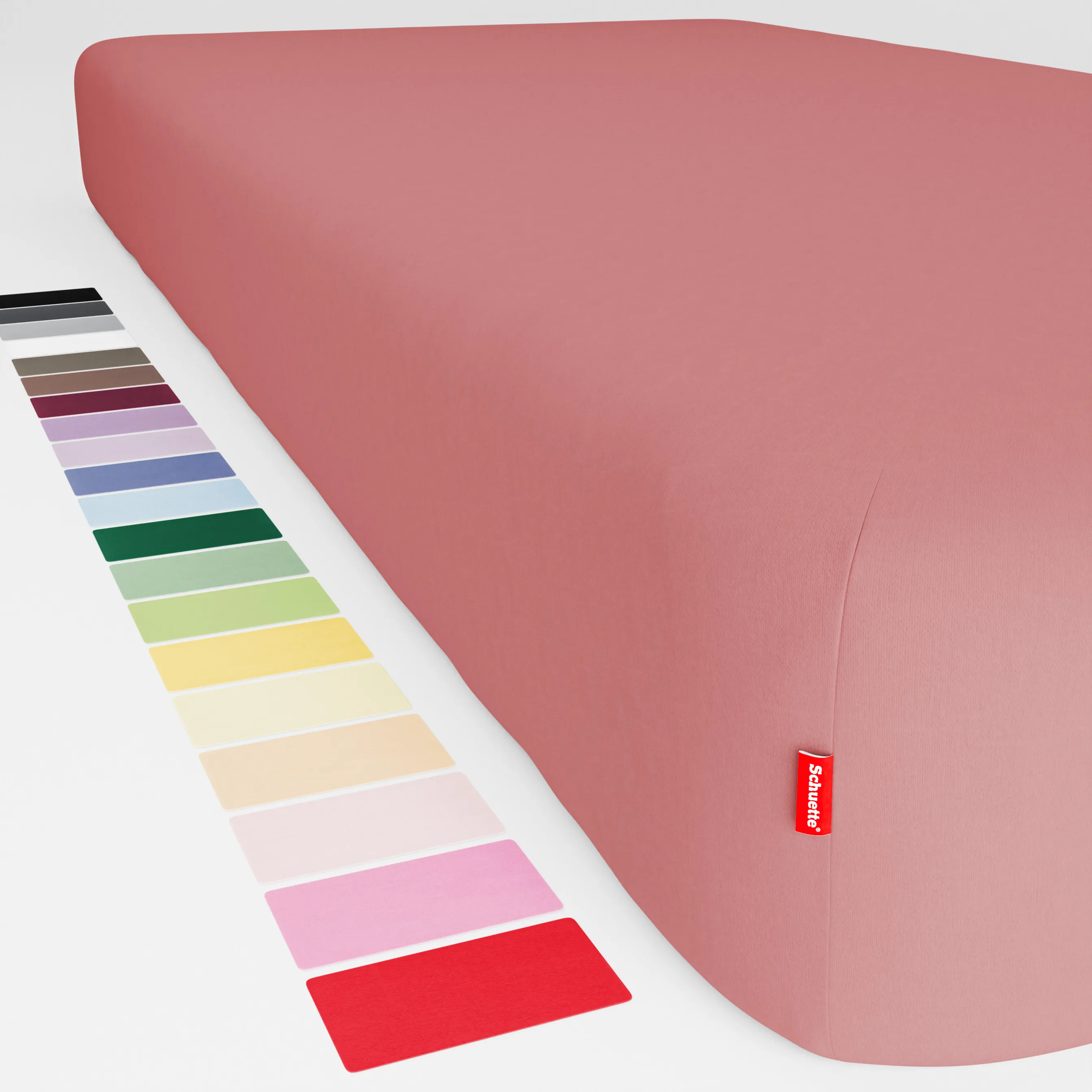 Schuette® Topper Spannbettlaken • 140 x 200 • Wow! Kollektion: Pink Fiction (Altrosa) • 100% Superfluff Baumwolle, Blickdicht, Faltenfrei • mit Rundumgummi • Matratzenhöhe bis 15 cm