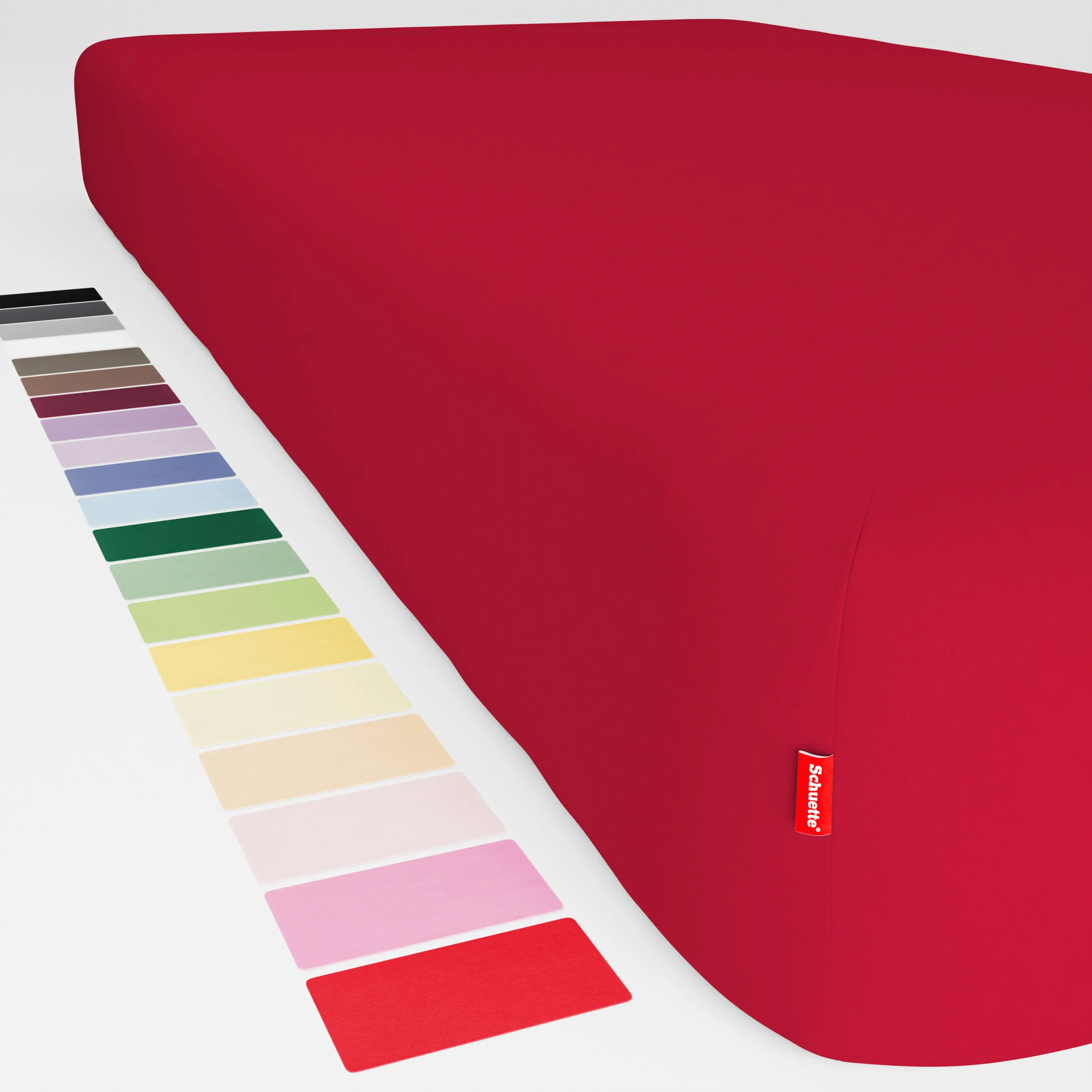 Schuette® Spannbettlaken • 140 x 200 • Wow! Kollektion: Red-volution (Weinrot) • 100% Superfluff Baumwolle, Blickdicht, Faltenfrei • mit Rundumgummi • Matratzenhöhe bis 25 cm