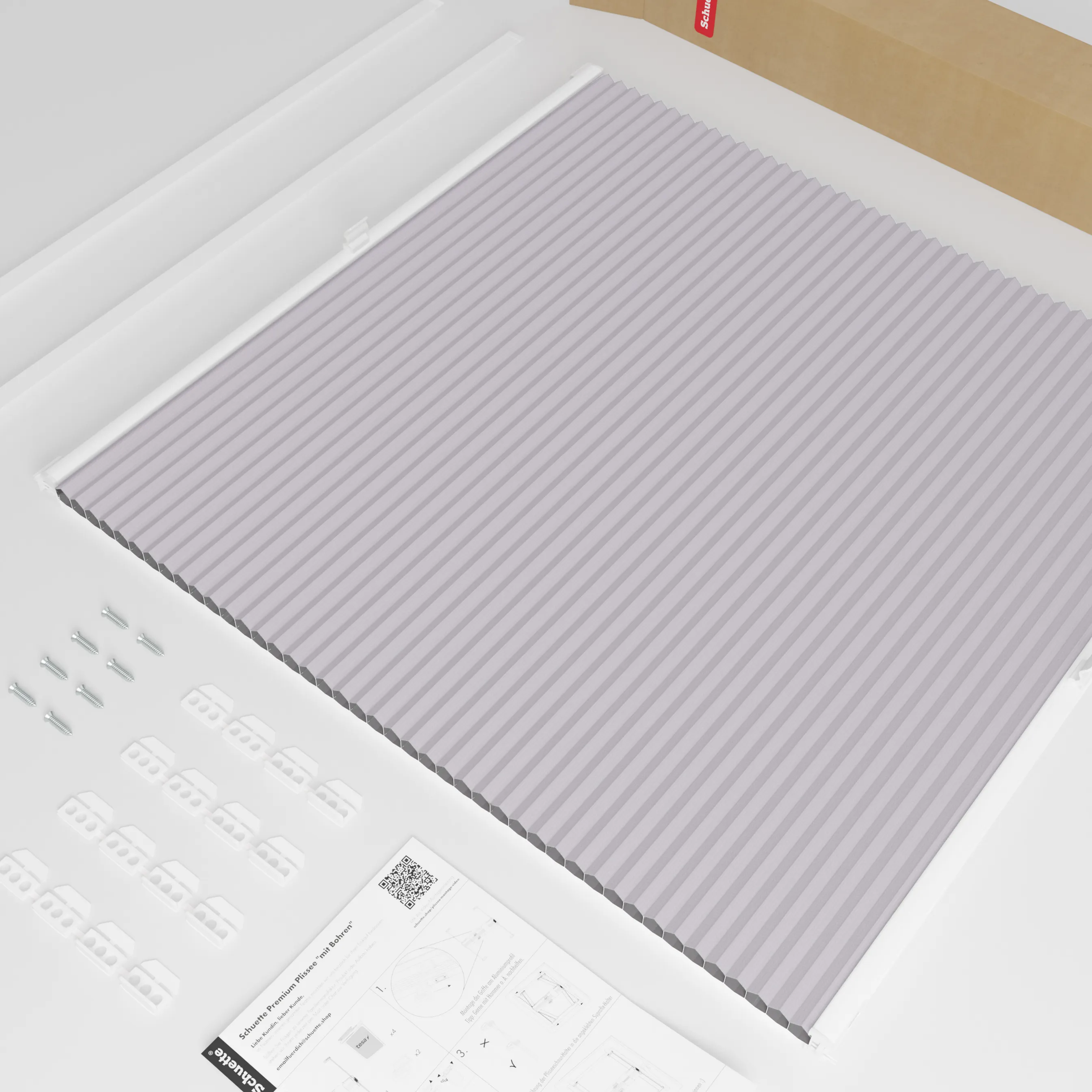 Schuette® Dachfenster Wabenplissee nach Maß • Honey Kollektion: Sakura Sky (Pastelllila) • Profilfarbe: Weiß