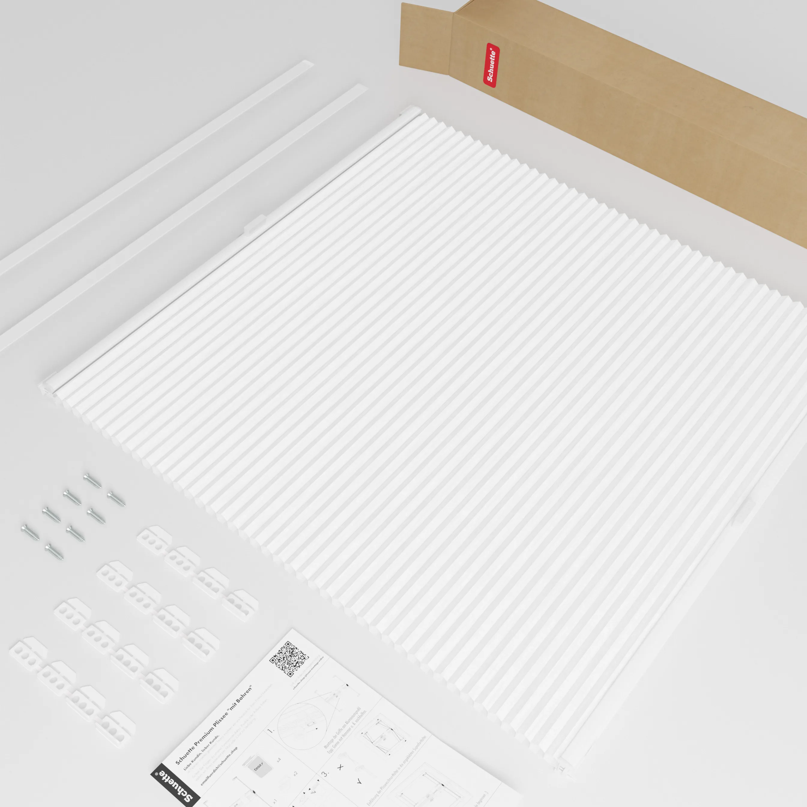 Schuette® Dachfenster Wabenplissee nach Maß • Thermo x Honey Kollektion: Coconut Kiss (Weiß) • Profilfarbe: Walnuss