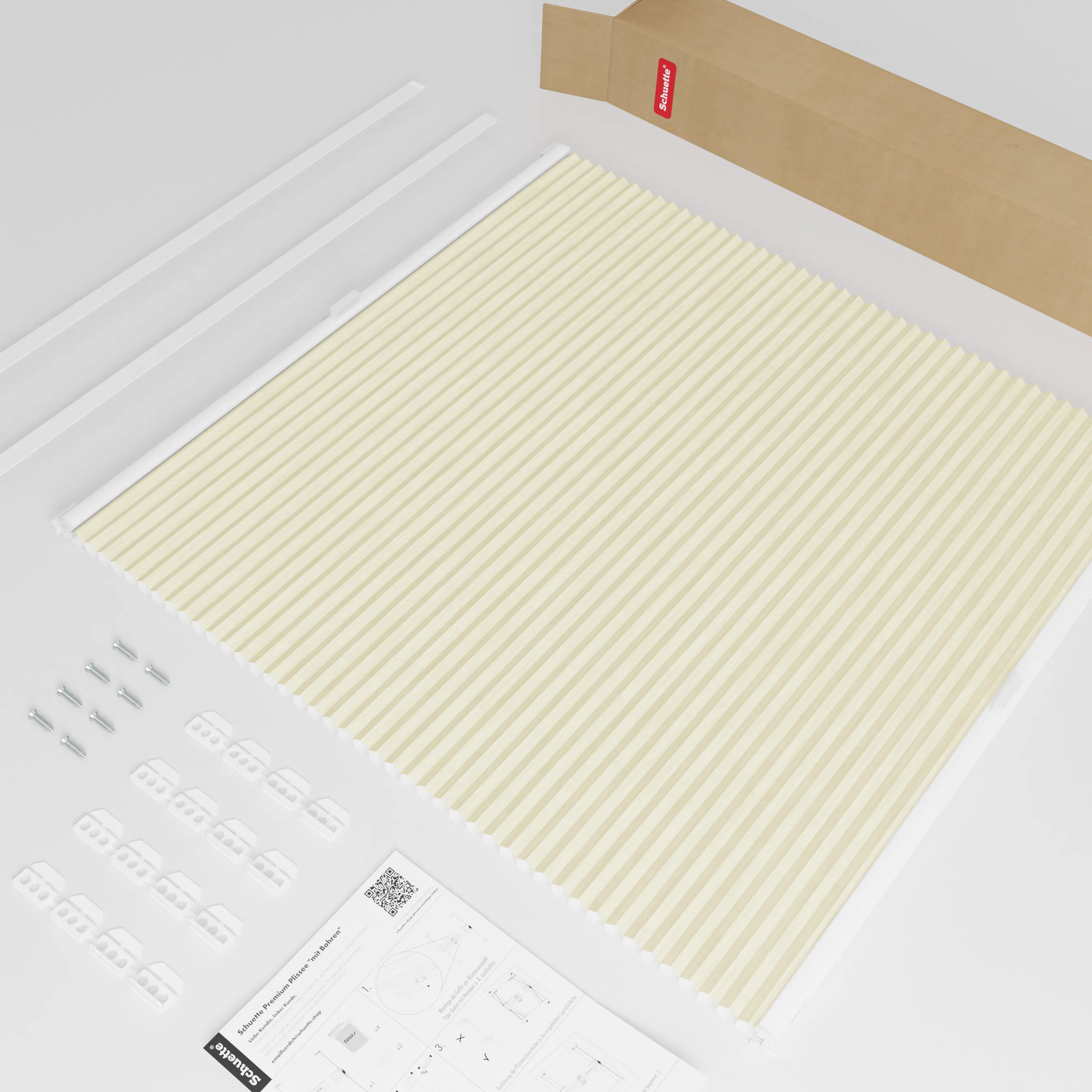 Schuette® Dachfenster Wabenplissee nach Maß • Thermo x Honey Kollektion: Butterlight (Beige) • Profilfarbe: Anthrazit