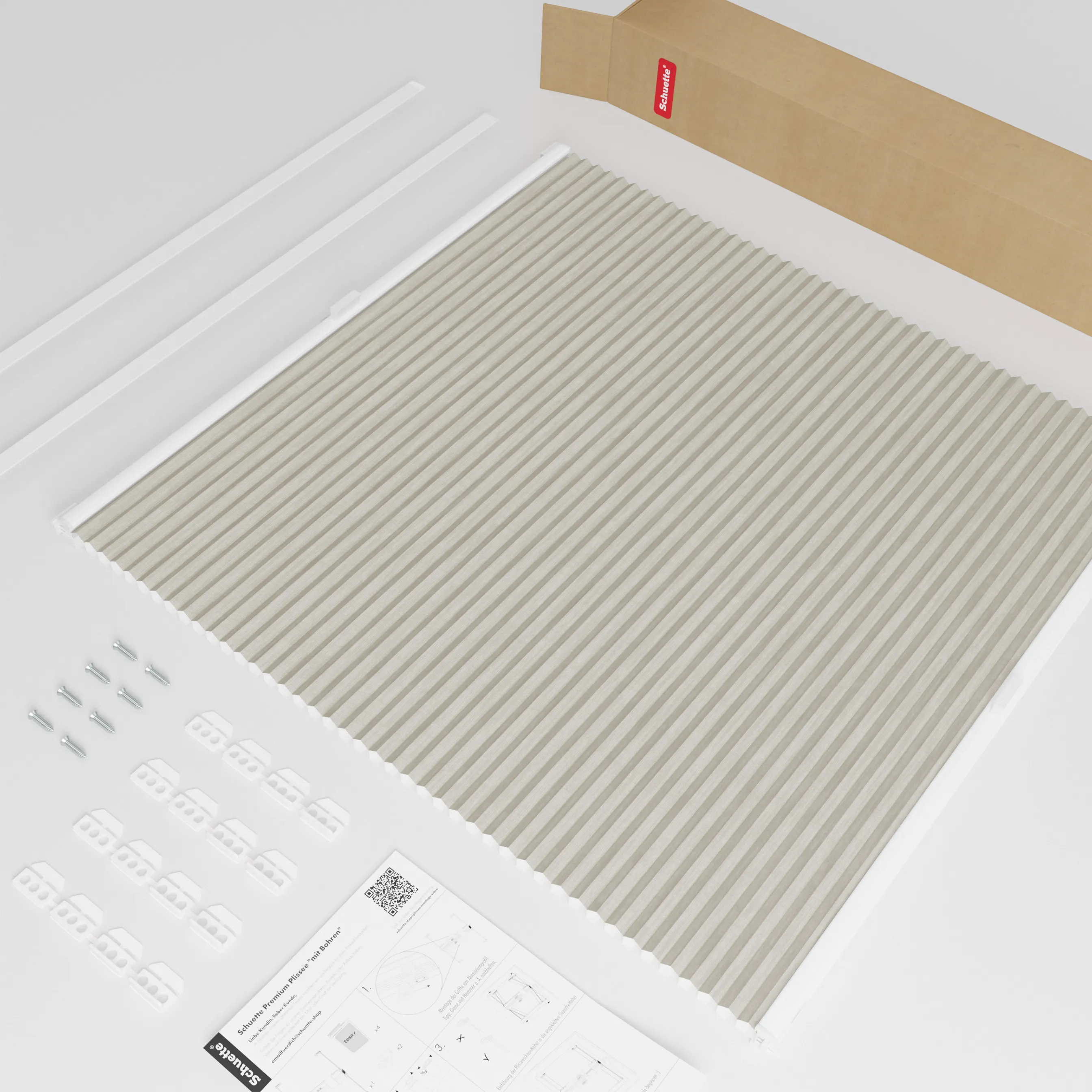 Schuette® Dachfenster Wabenplissee nach Maß • Thermo x Honey Kollektion: Chia Later! (Grau) • Profilfarbe: Silber