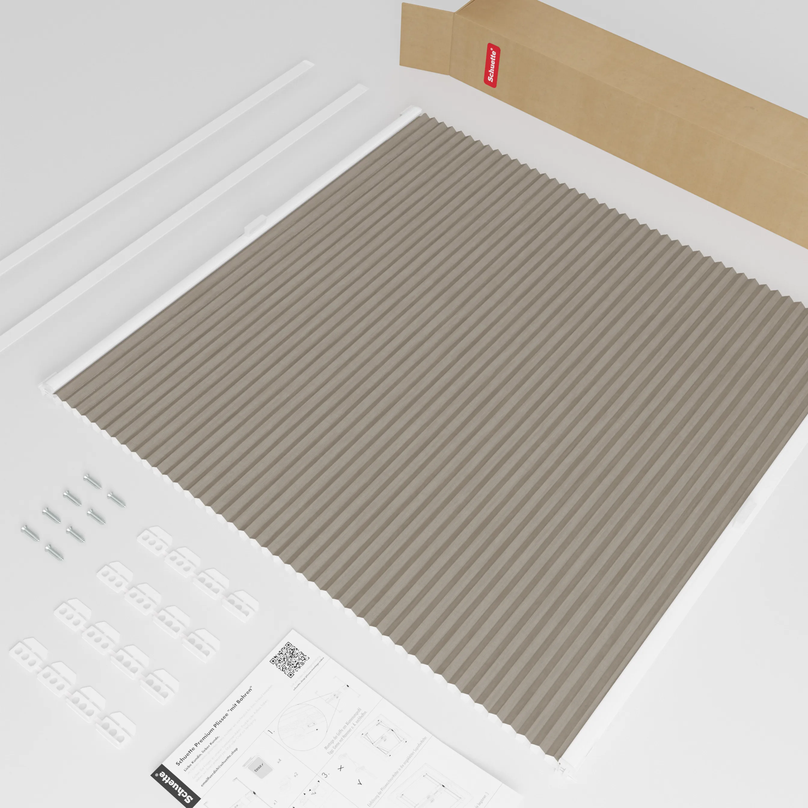 Schuette® Dachfenster Wabenplissee nach Maß • Thermo x Honey Kollektion: Truffle Dust (Taupe) • Profilfarbe: Braun