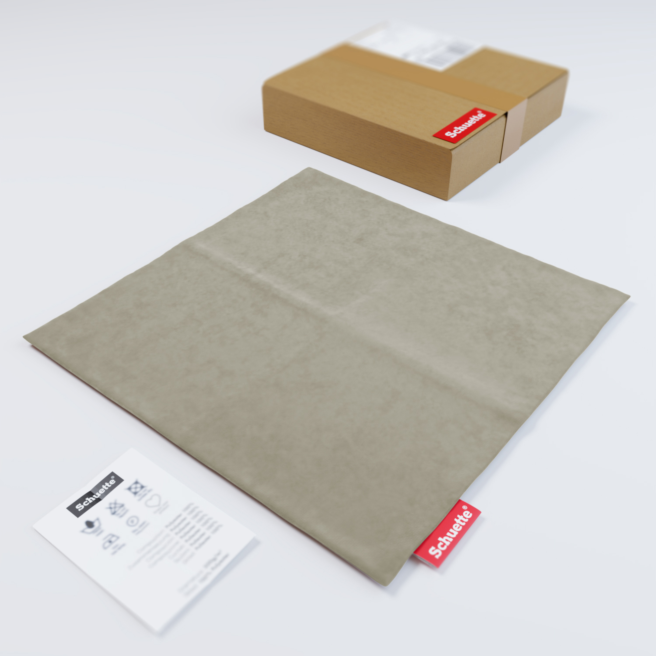 Schuette® Dekorativer Kissenbezug aus Samt mit verdecktem Reißverschluss • Millenium Velvet Kollektion: Grey Goose (Beige) • Knitterfrei • Kuschelweich