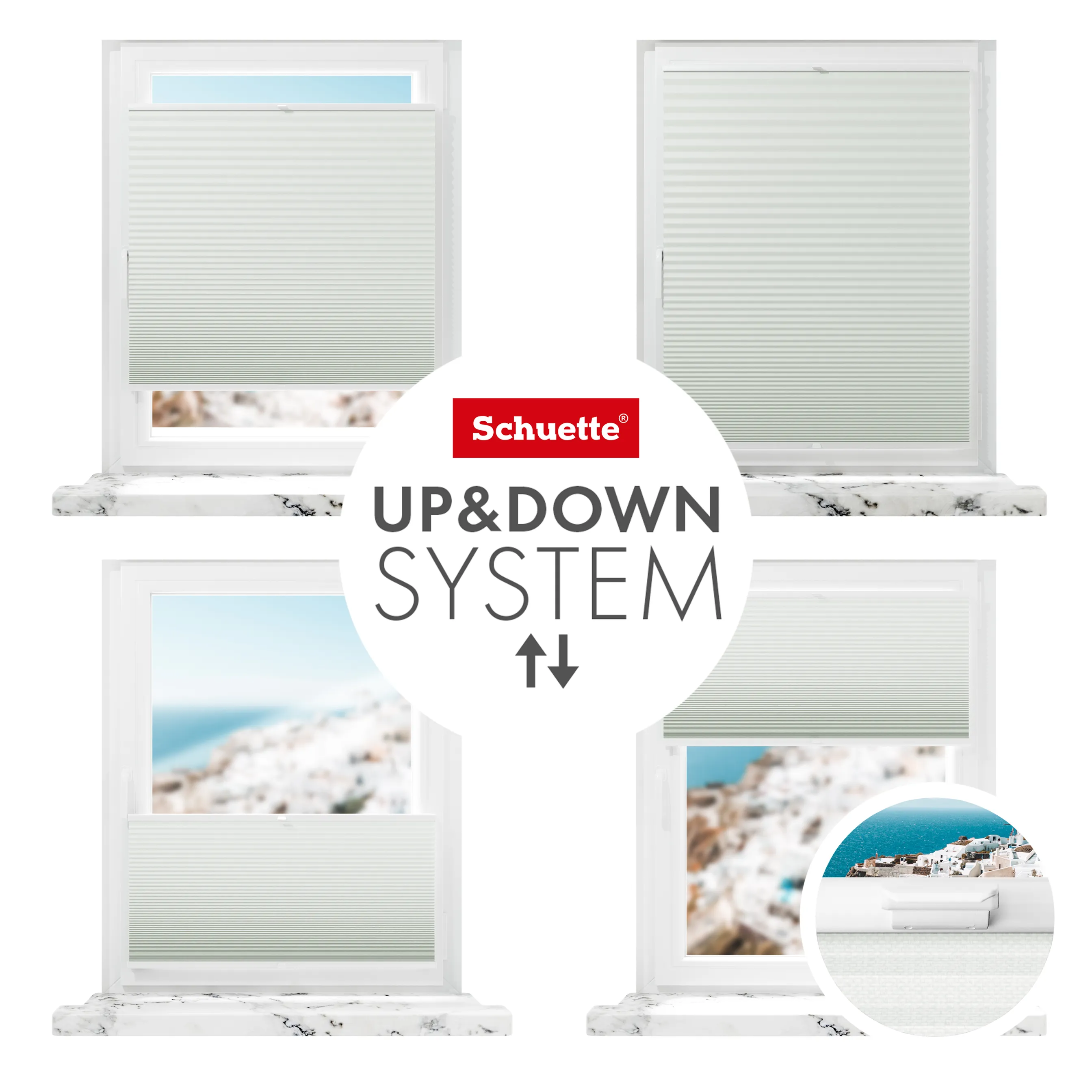 Schuette® Wabenplissee ohne Bohren nach Maß • Klebehalter & Schraubhalter 2in1 Set "Letsbond" Transparent • Honey Kollektion: Tinkerbell Twinkle (Pastellgrün) • Profilfarbe: Braun