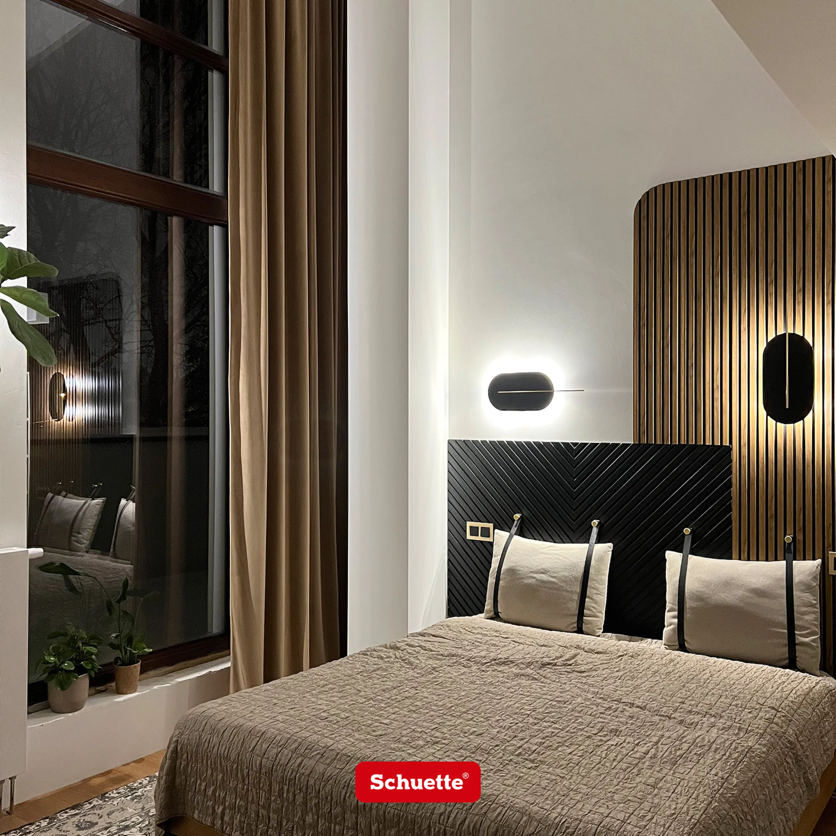 Schuette® Verdunkelungs-Vorhang Gardine mit Tunnelband nach Maß ● Millenium Velvet Kollektion: Grey Goose (Beige) ● 1 Stück ● Knitterfrei Pflegeleicht Thermo Blickdicht & stark Abdunkelnd