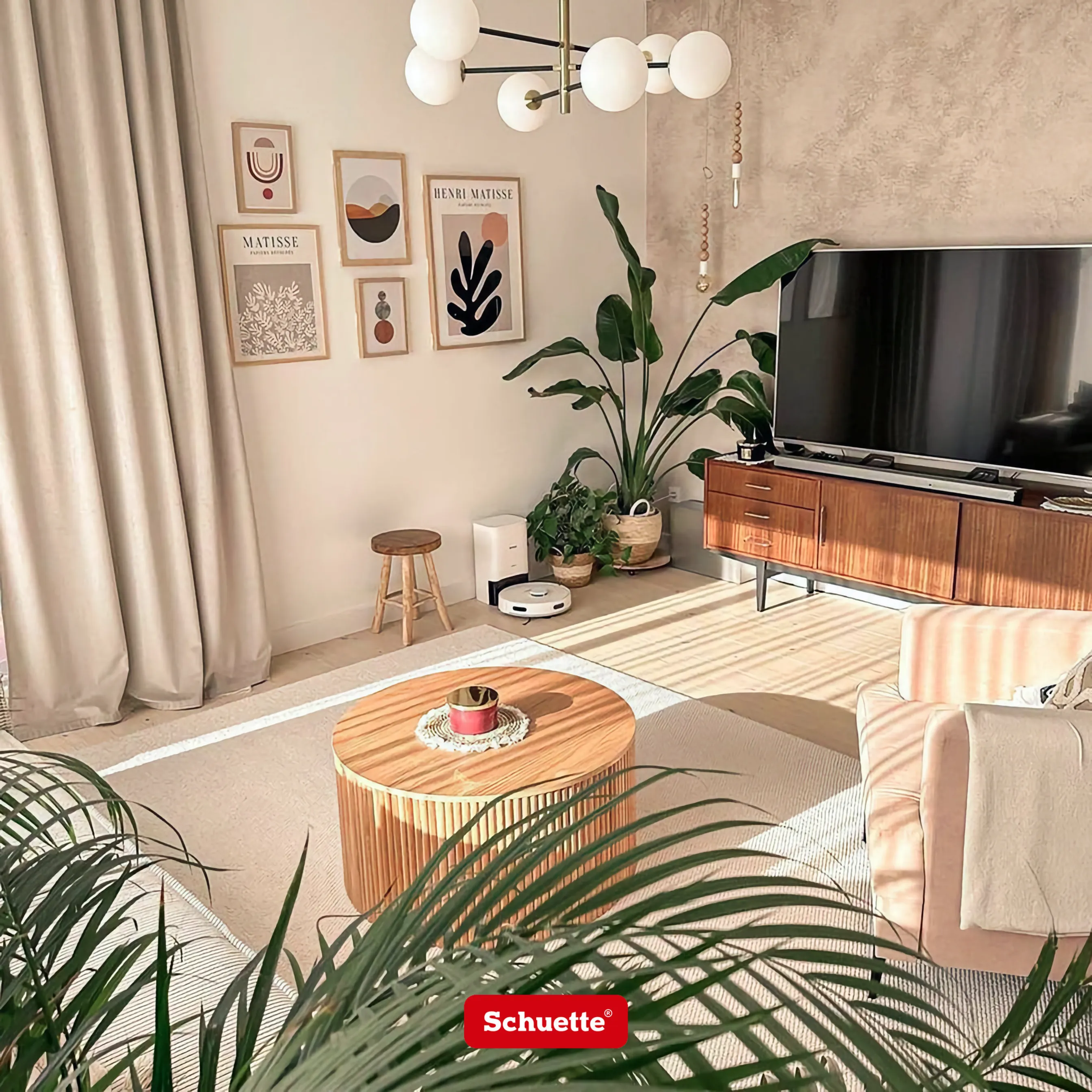 Schuette® Verdunkelungs-Vorhang Gardine mit Tunnelband nach Maß ● Century Black Kollektion: Safari Trail (Beige) ● 1 Stück ● Knitterfrei Pflegeleicht Thermo Blickdicht & stark Abdunkelnd